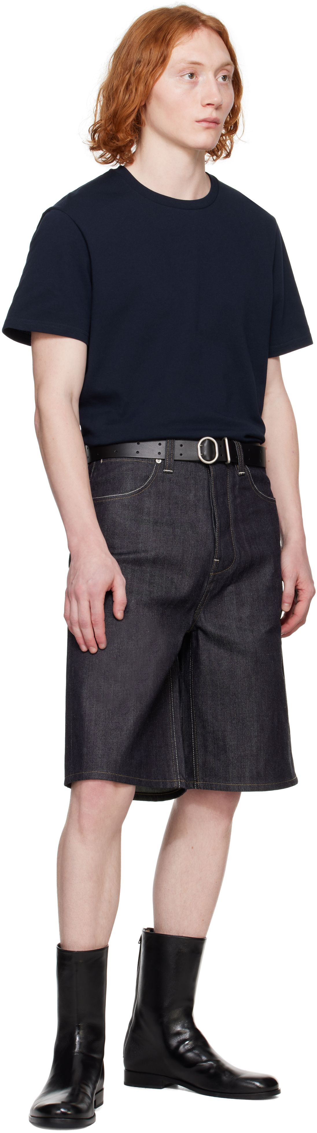 Jil Sander Black Cannolo Belt In 001 Black