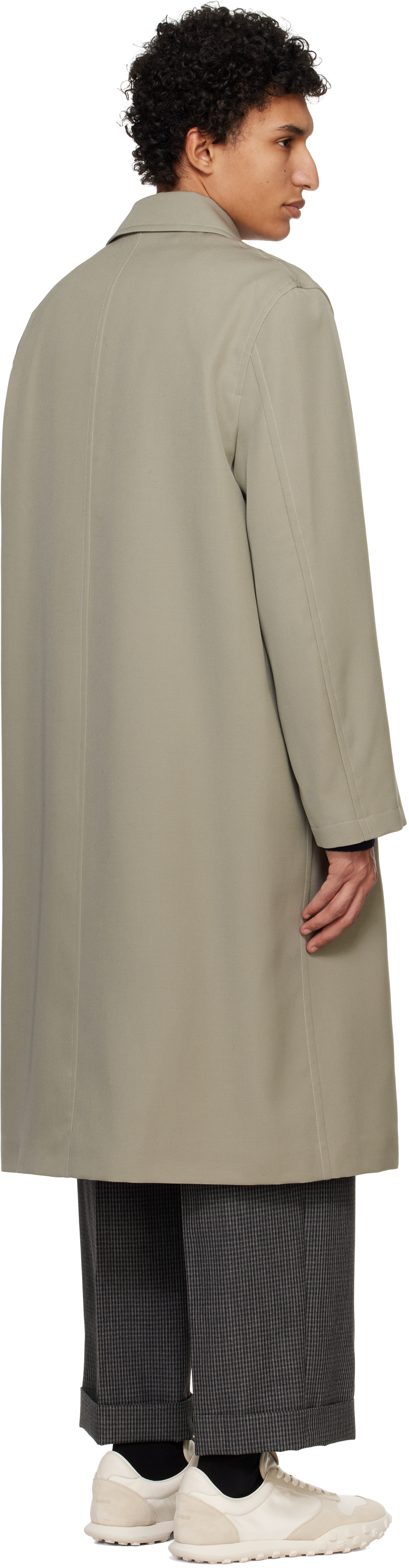 Jil Sander Taupe Sport Coat In 317 Slate Green