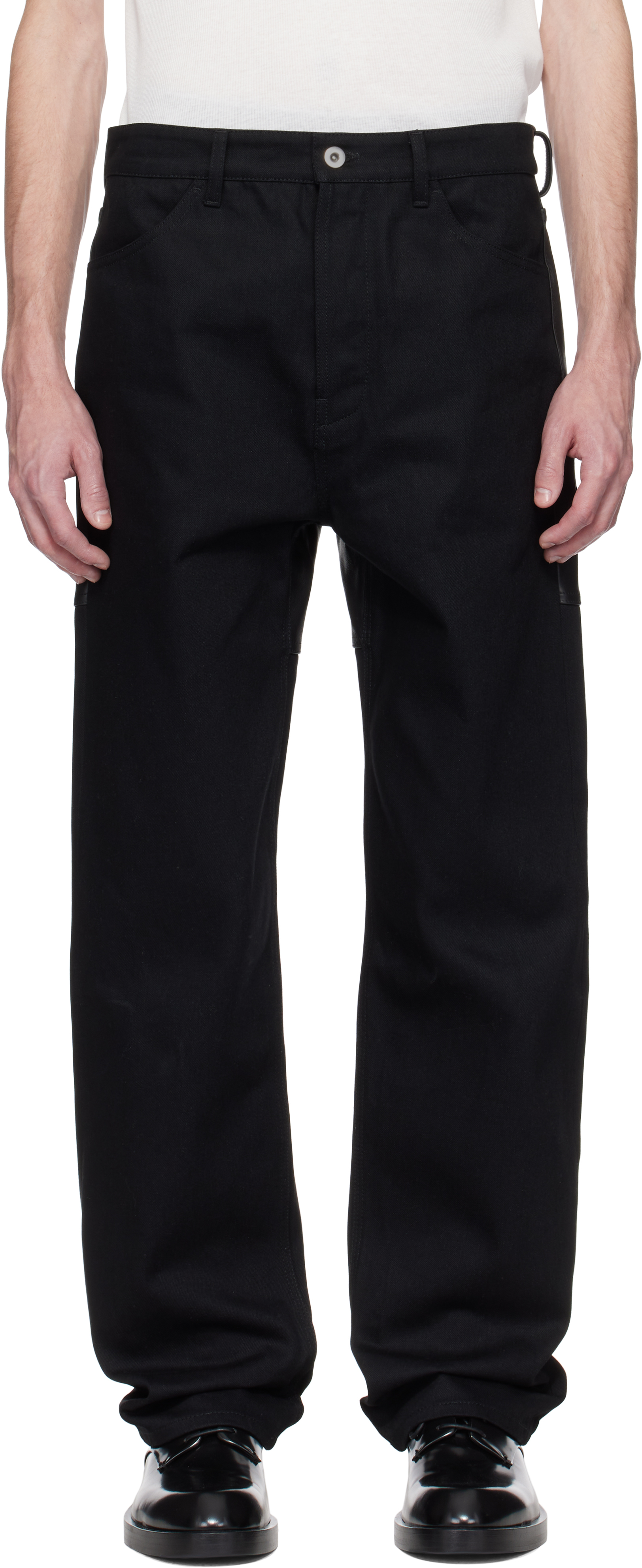 Black WL Leather Jeans