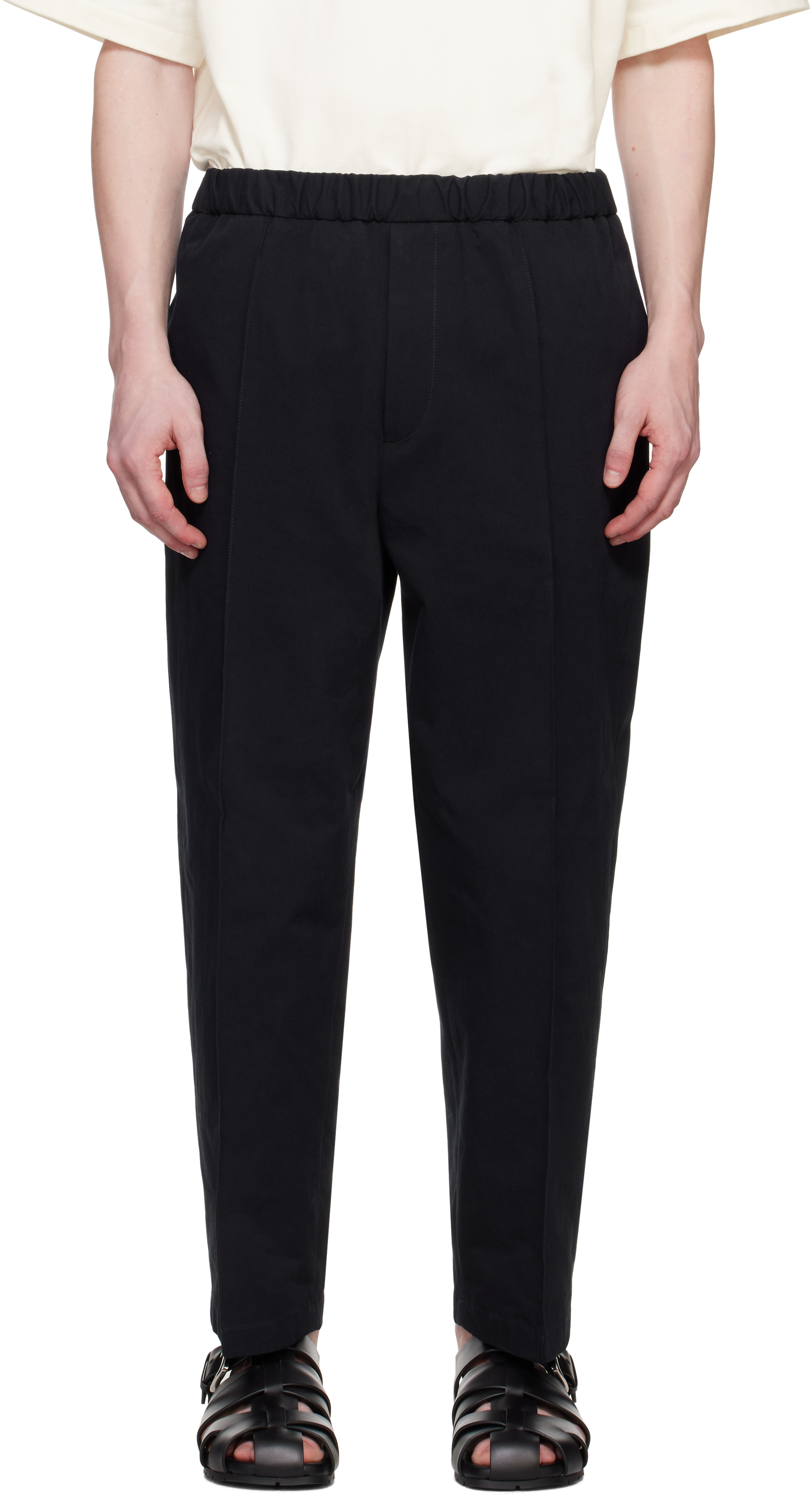 Navy Tapered Trousers