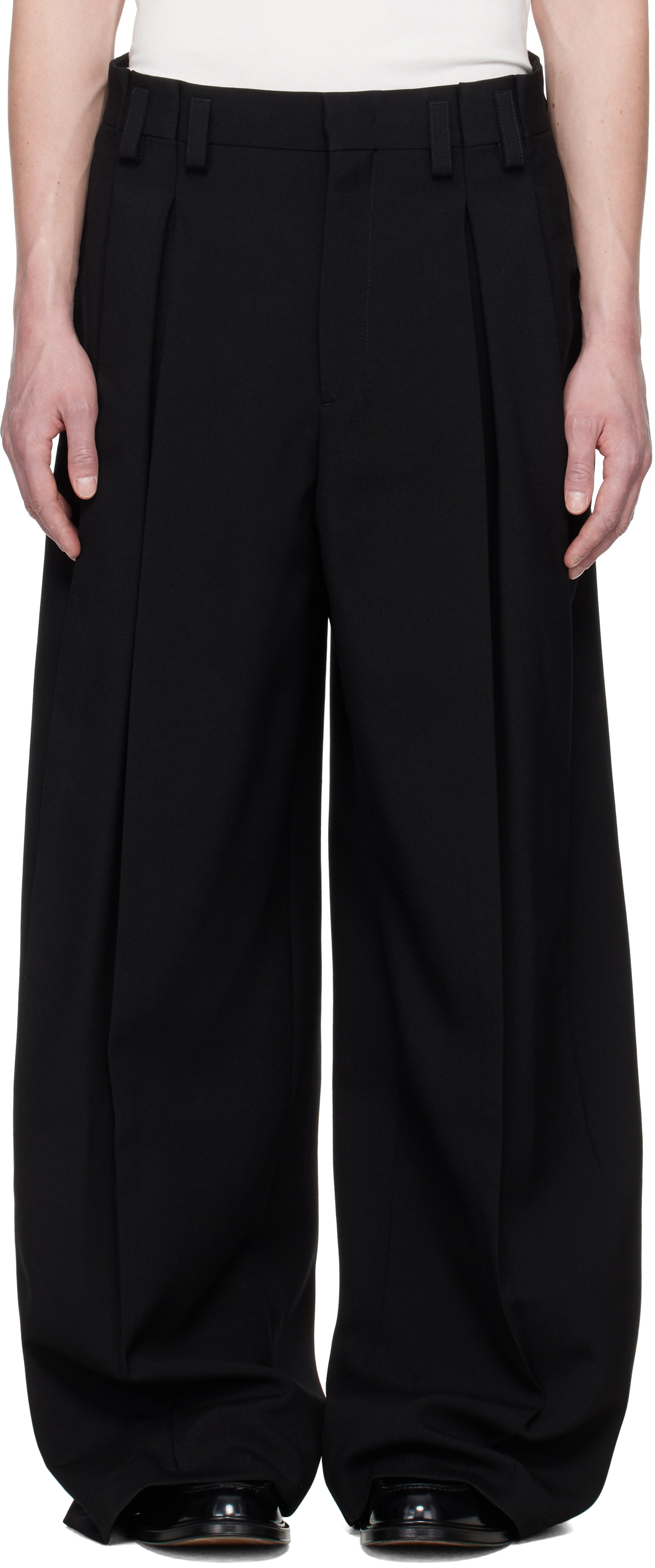 Black Wool Trousers