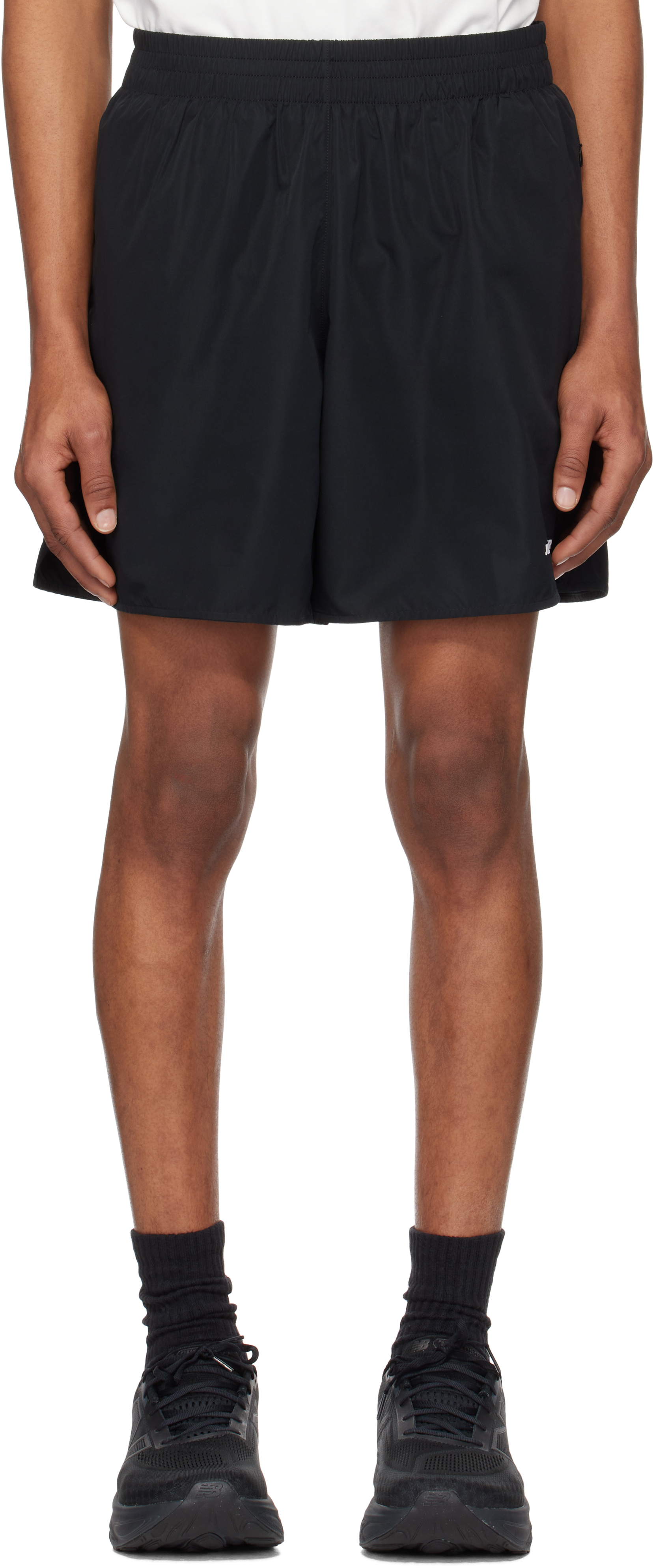 Black Bonded Logo Shorts