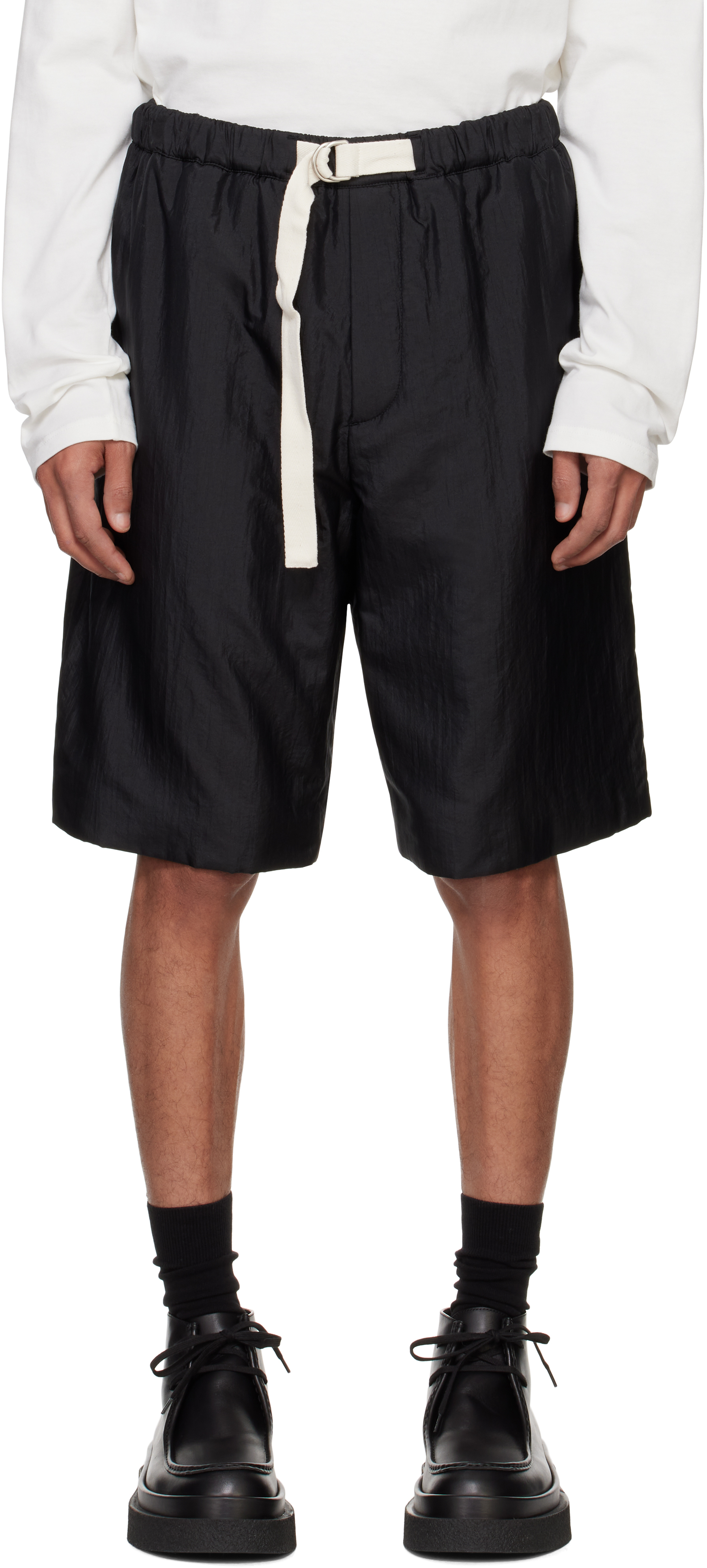 Black Drawstring Shorts