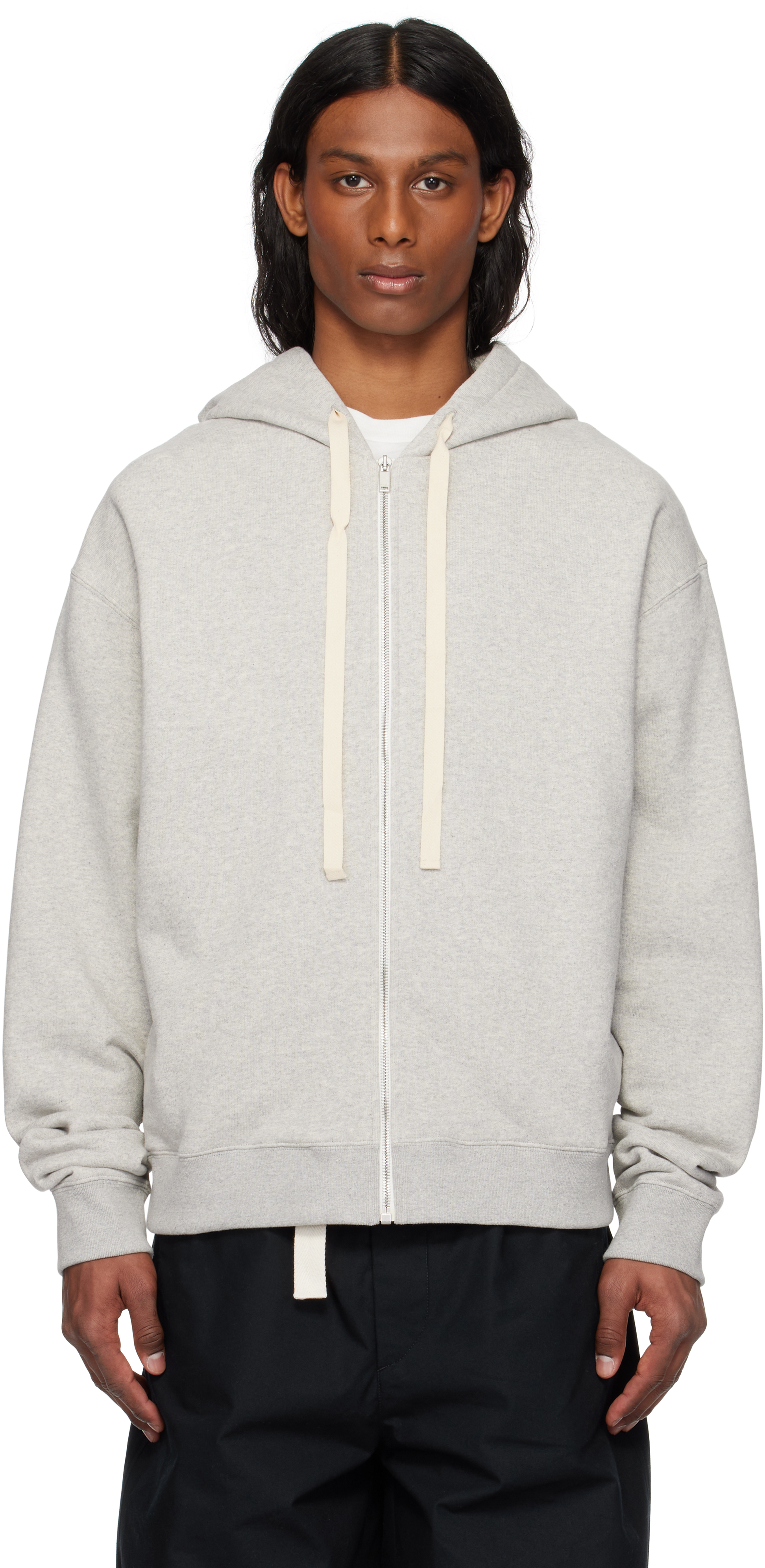 Gray Zipped Hoodie
