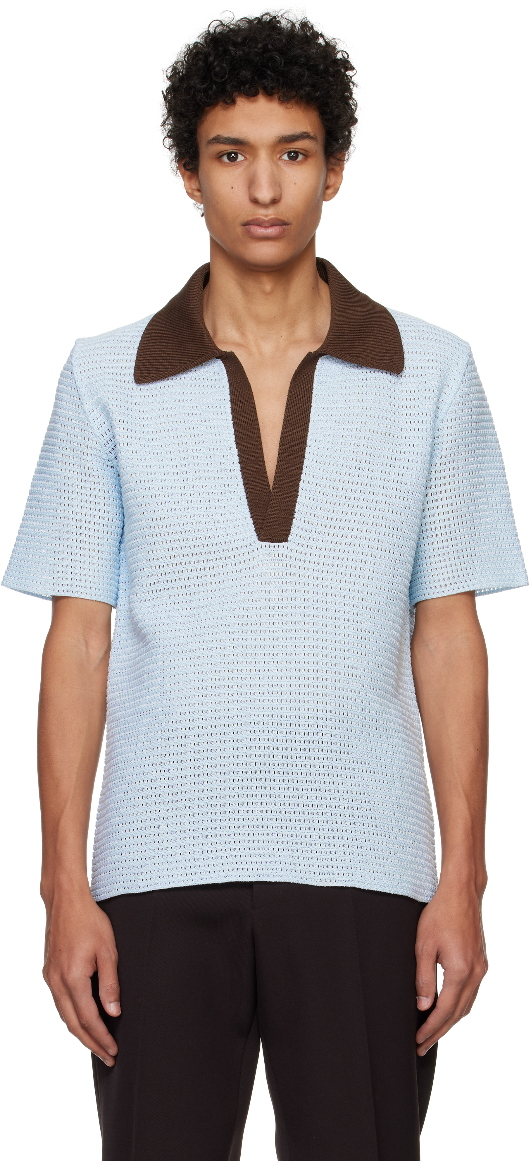 Blue Cotton Polo