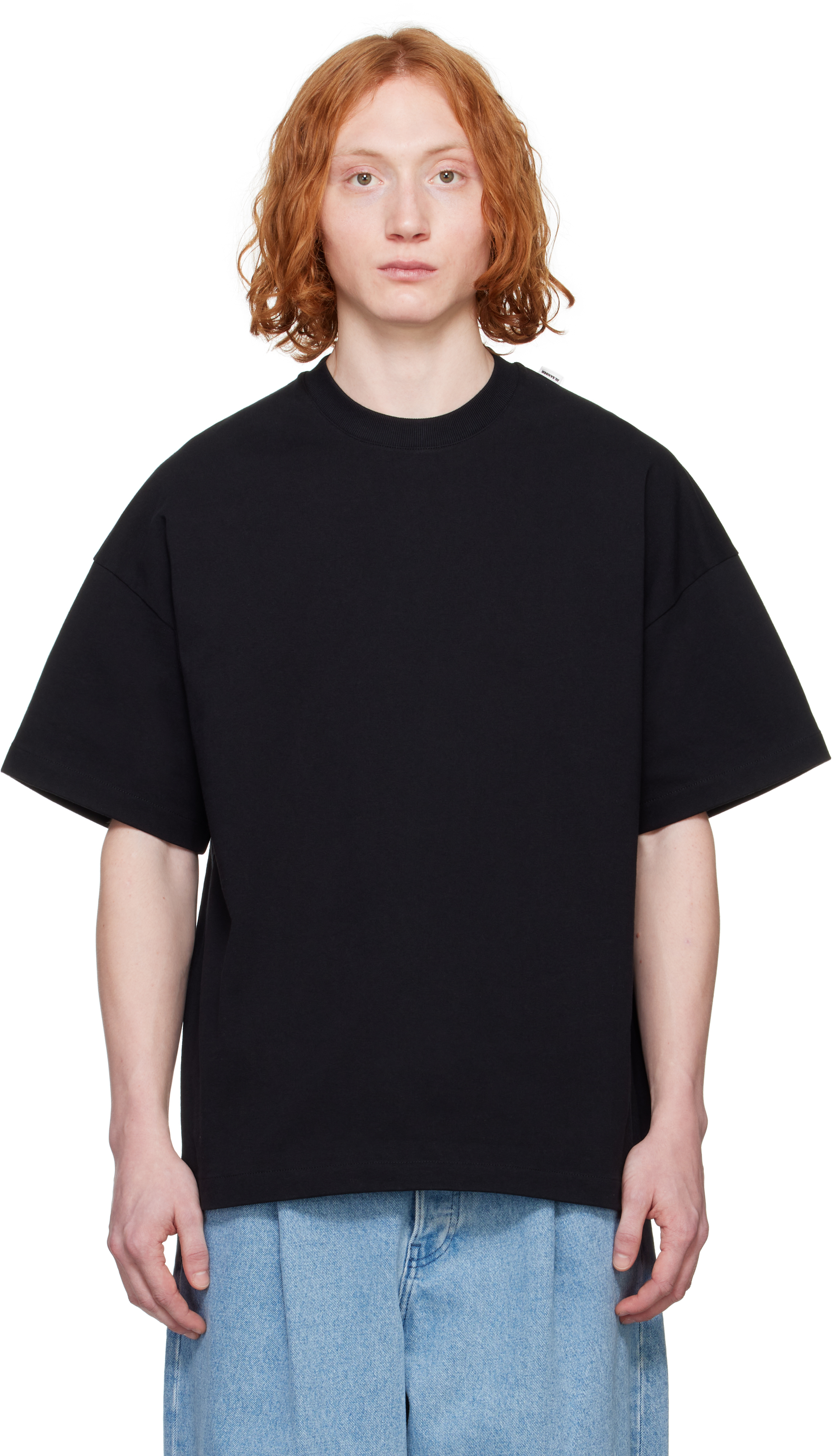 【関税込み】Jil Sander ブラック ロゴタグ Tシャツ Jil Sander ロゴ Tシャツ | ブラック | FARFETCH JP