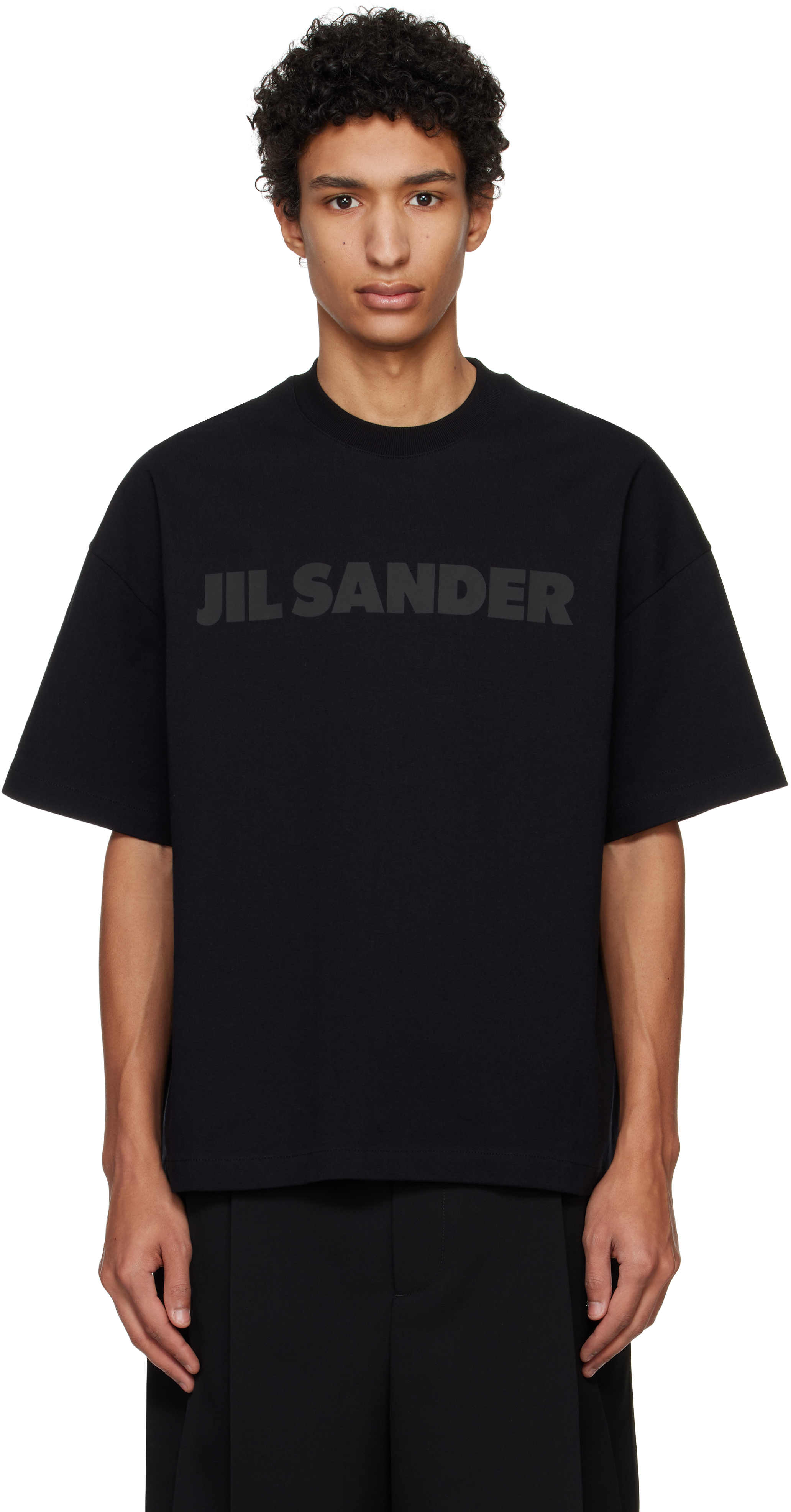 Black Printed-Logo T-shirt