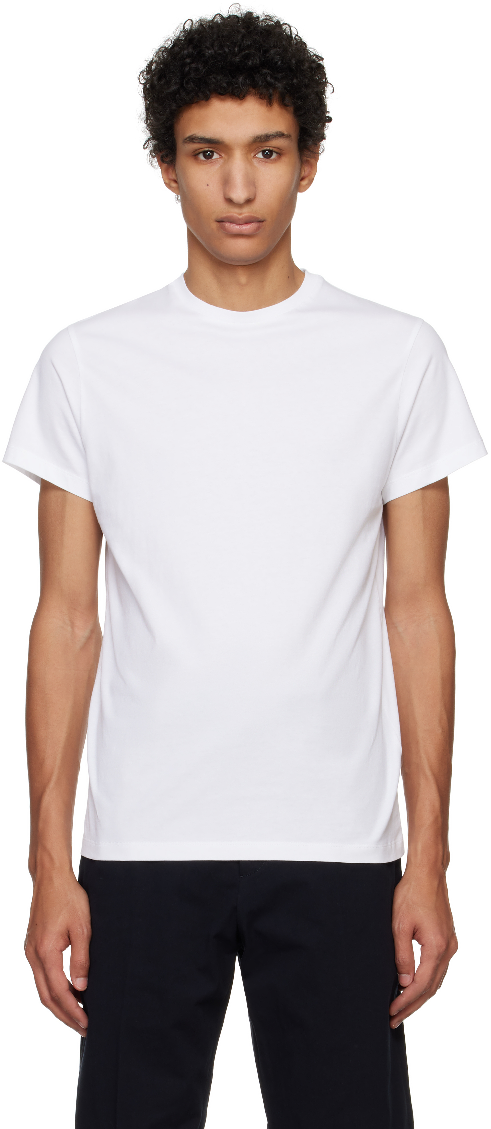 Jil Sander White Cotton T-shirt In 100 White