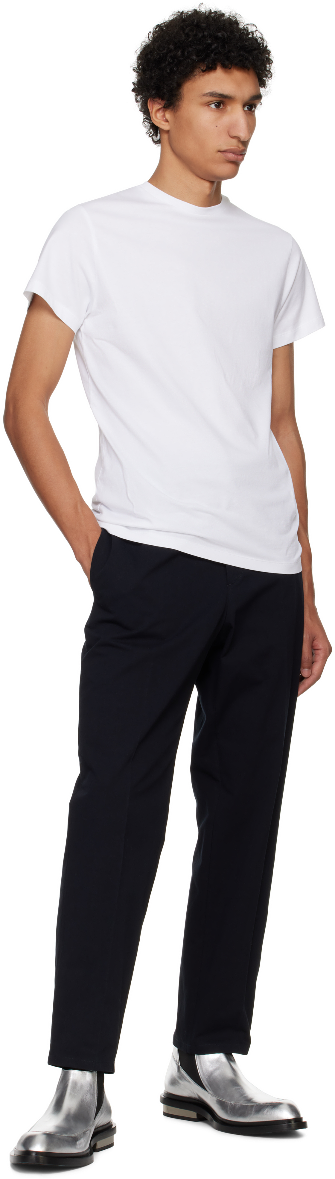 Jil Sander White Cotton T-shirt In 100 White