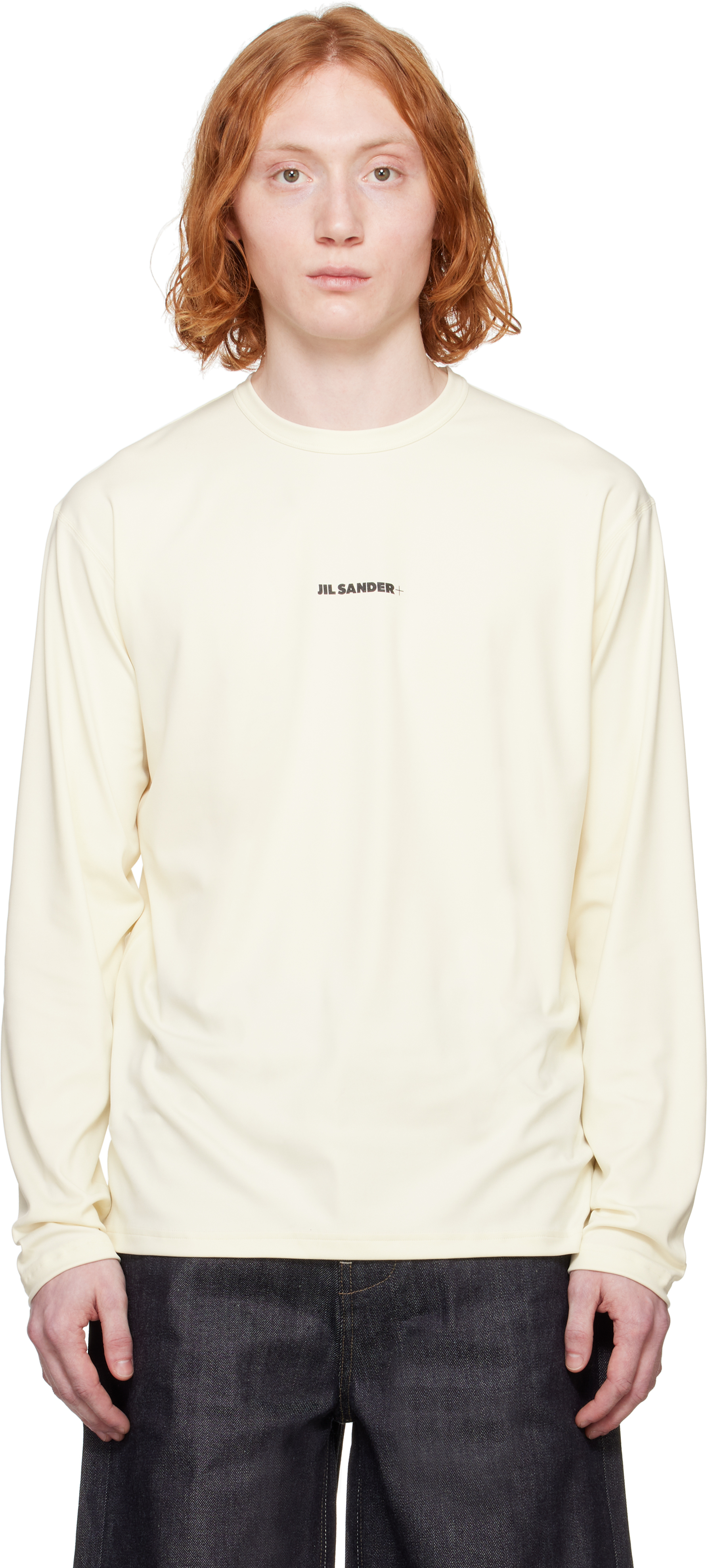 【関税込み】Jil Sander ベージュ Active ジャージ Tシャツ Jil Sanderのベージュ Active ジャージ Tシャツがセール中