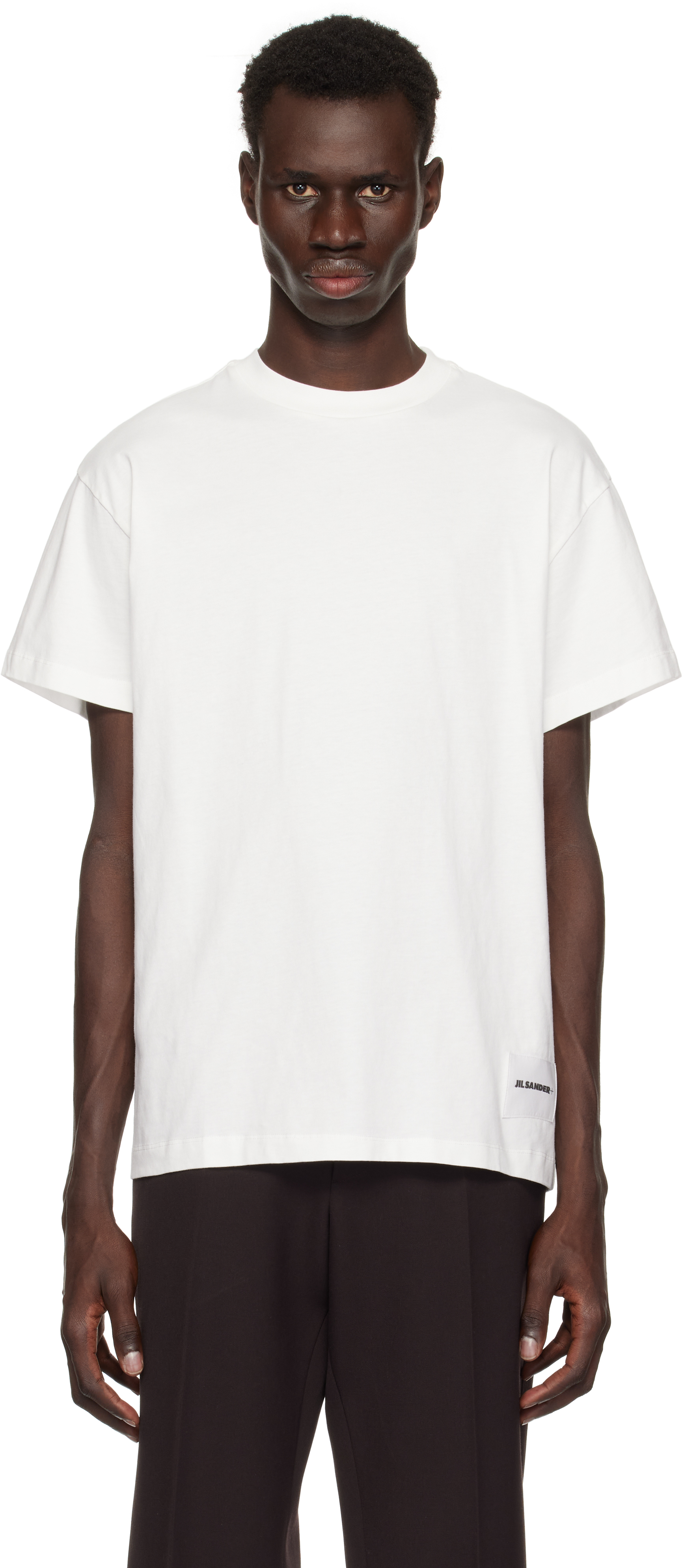Jil Sander Three-pack Multicolor Short-sleeved T-shirts In 000 Multicolour (100