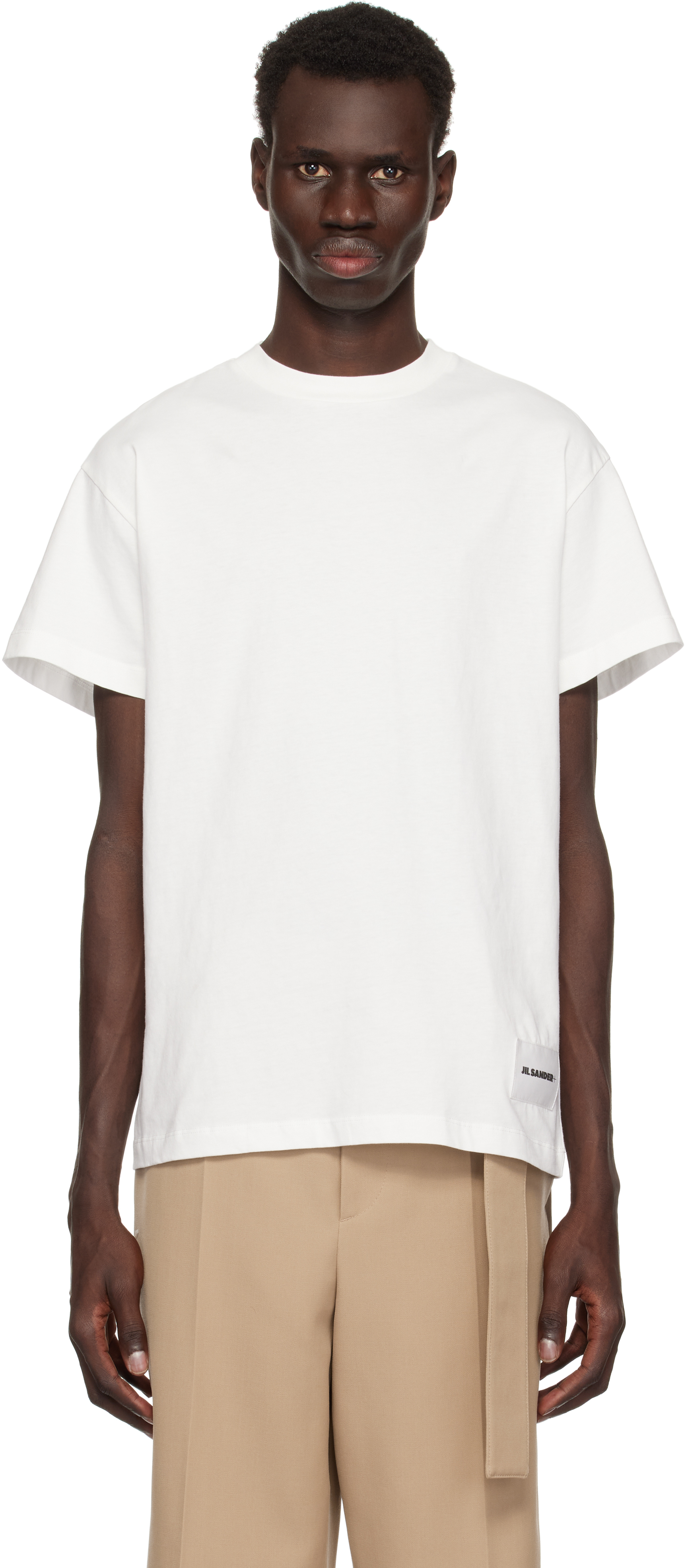 Jil Sanderのホワイト 長袖Tシャツ 3枚セットがセール中