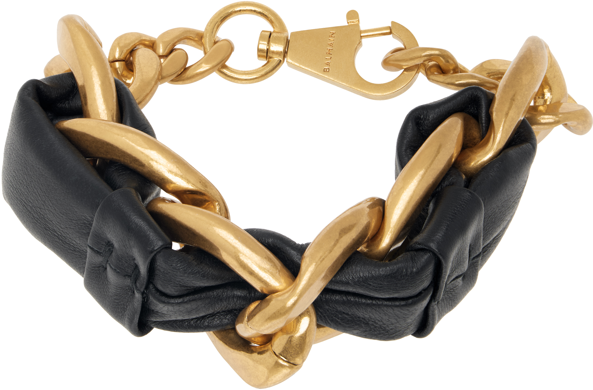 Golf & Black 1945 Soft Chain Leather Bracelet