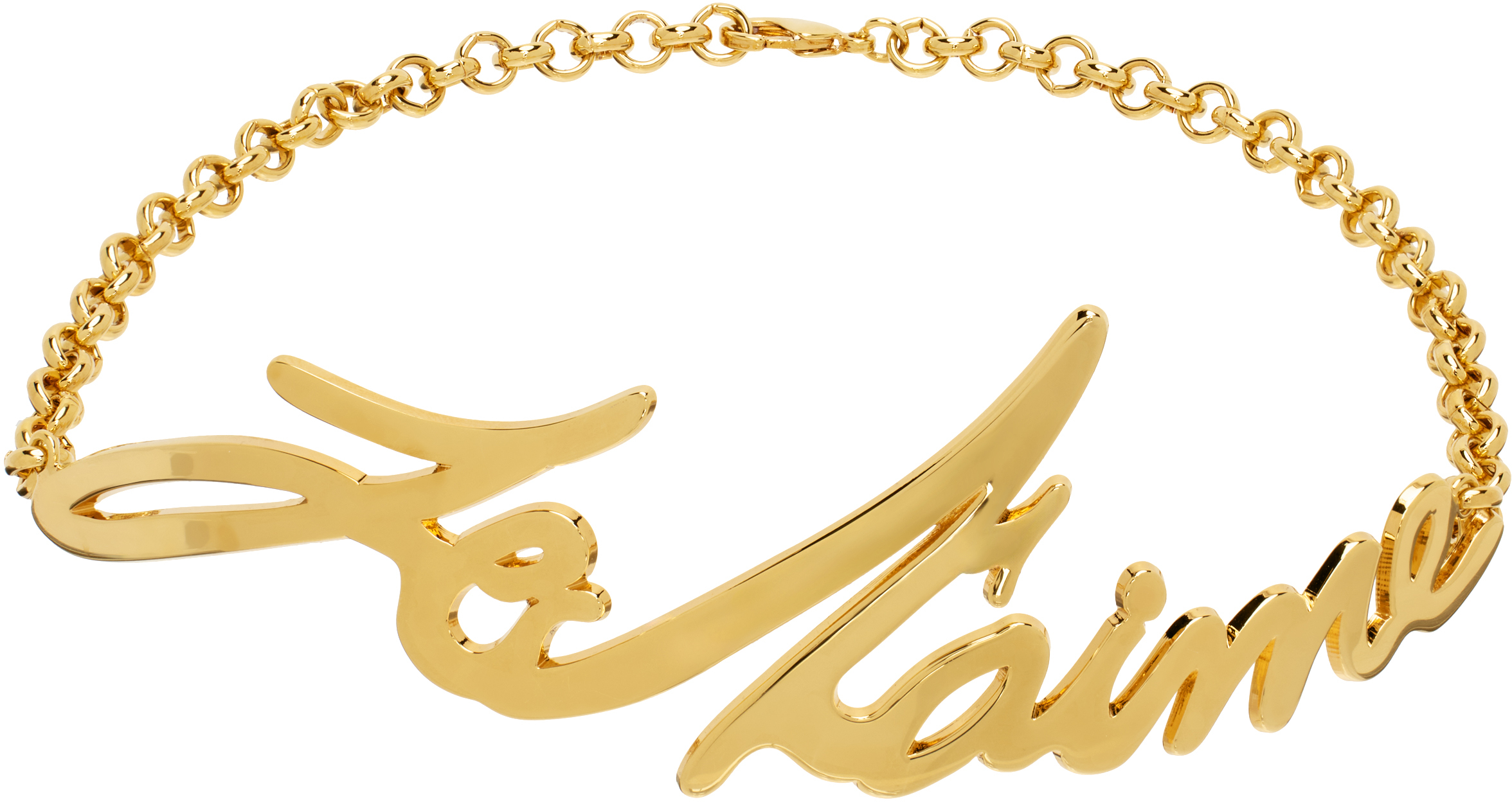 Gold 
Je T
aime
 Choker