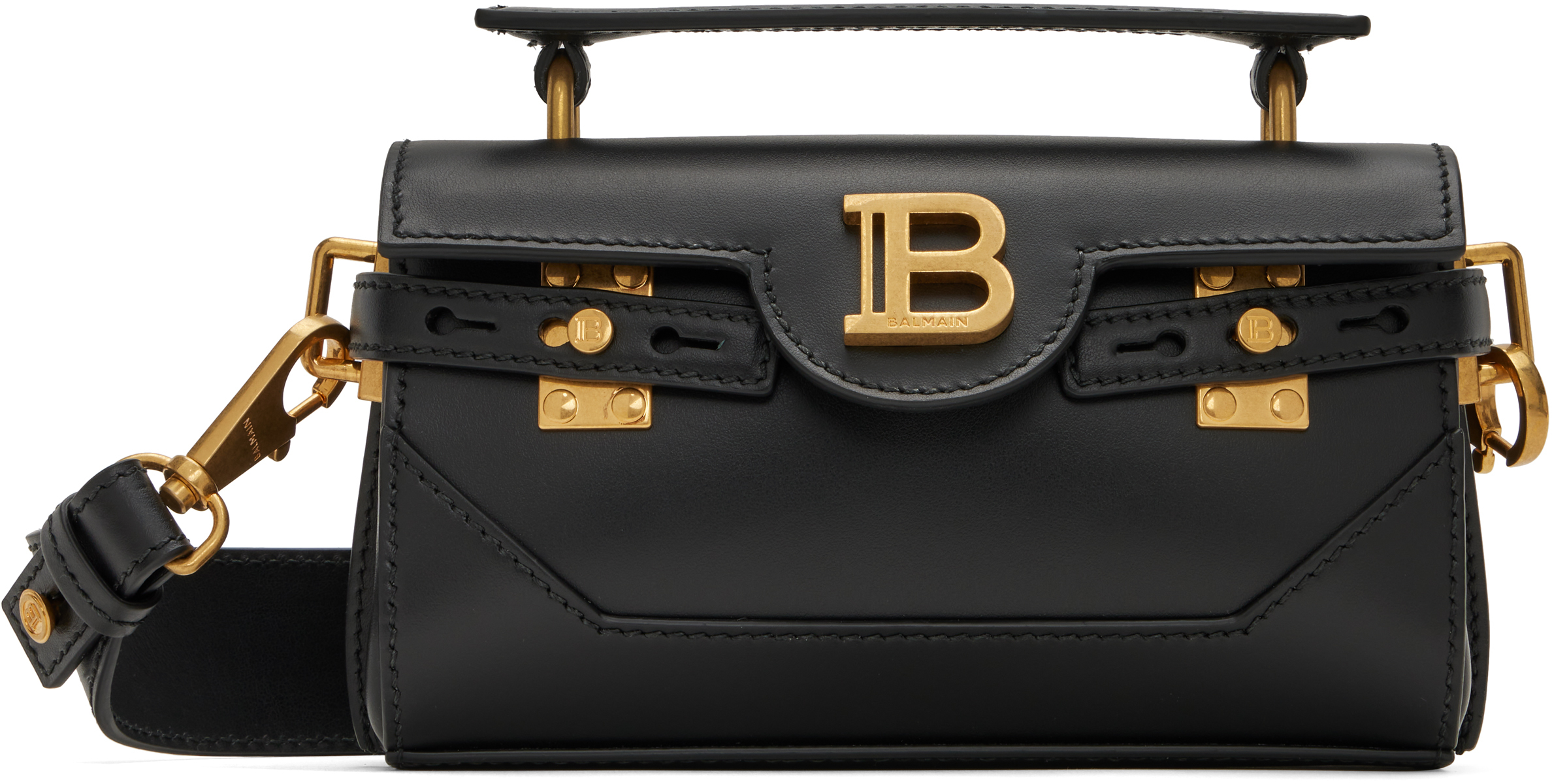 【関税込み】Balmain ブラック B-Buzz 19 バッグ Balmain B-Buzz 19 Shoulder Bag | Black | FARFETCH
