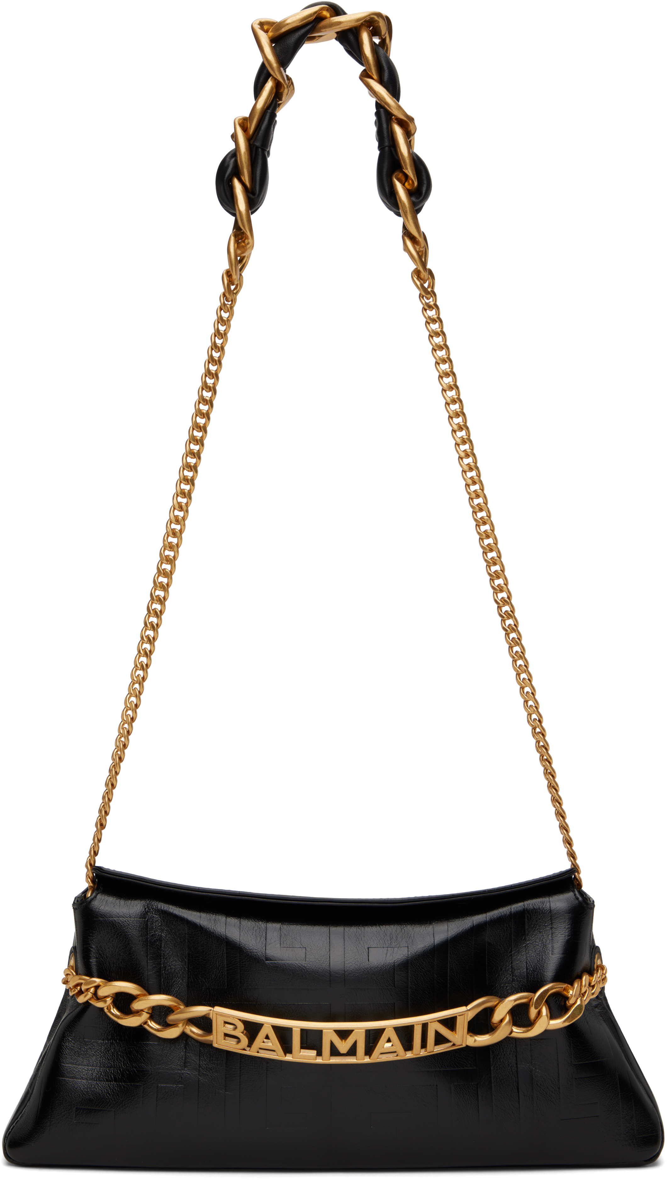 【関税＆送料込み】Balmain Flap Pouch Bags Shop Balmain - 1945 Crinkled Leather Soft Pouch | Saks Fifth