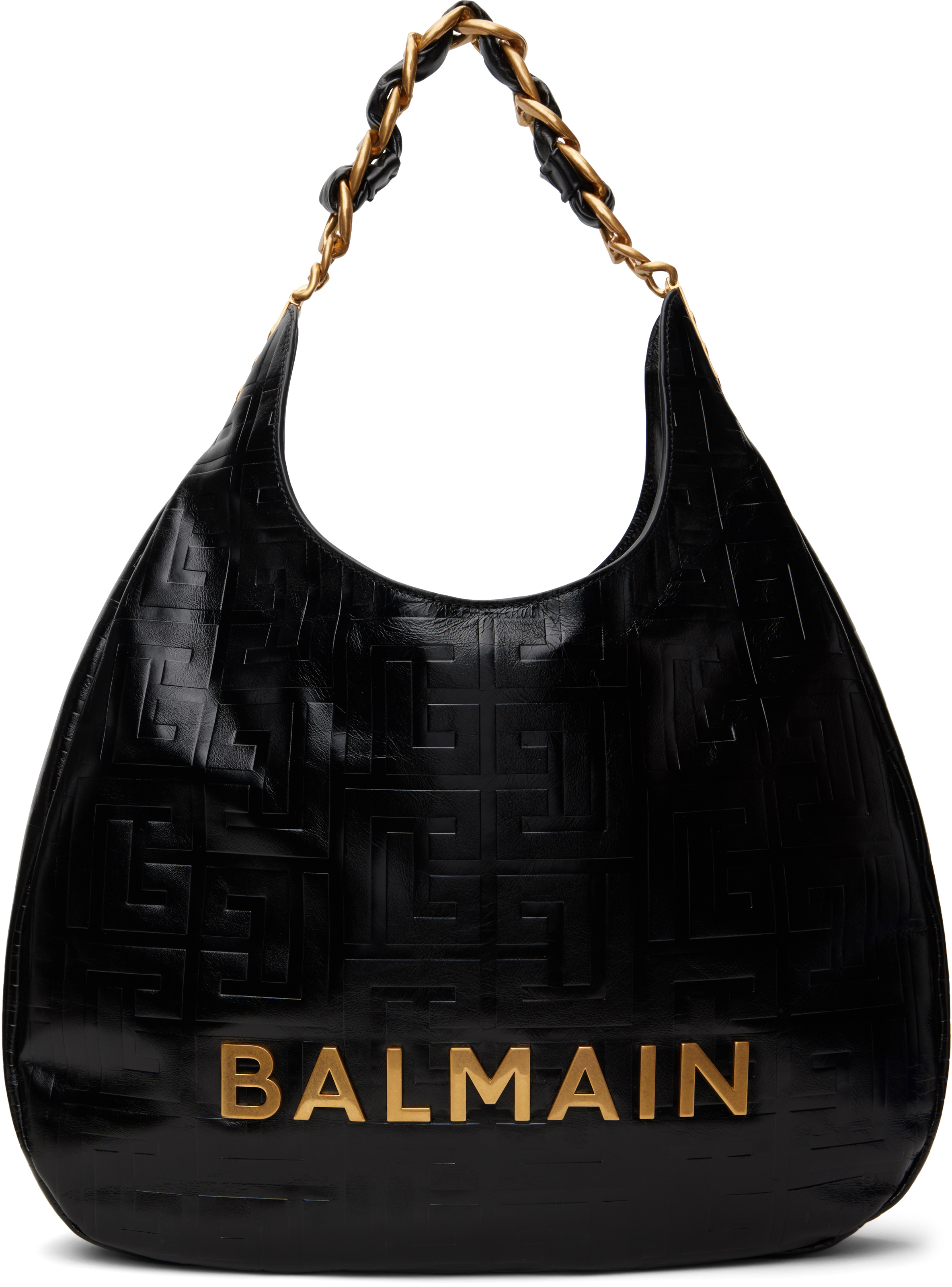 【関税込み】Balmain ブラック ラージ 1945 ソフト バッグ Balmainのブラック ラージ 1945 ソフト バッグがセール中