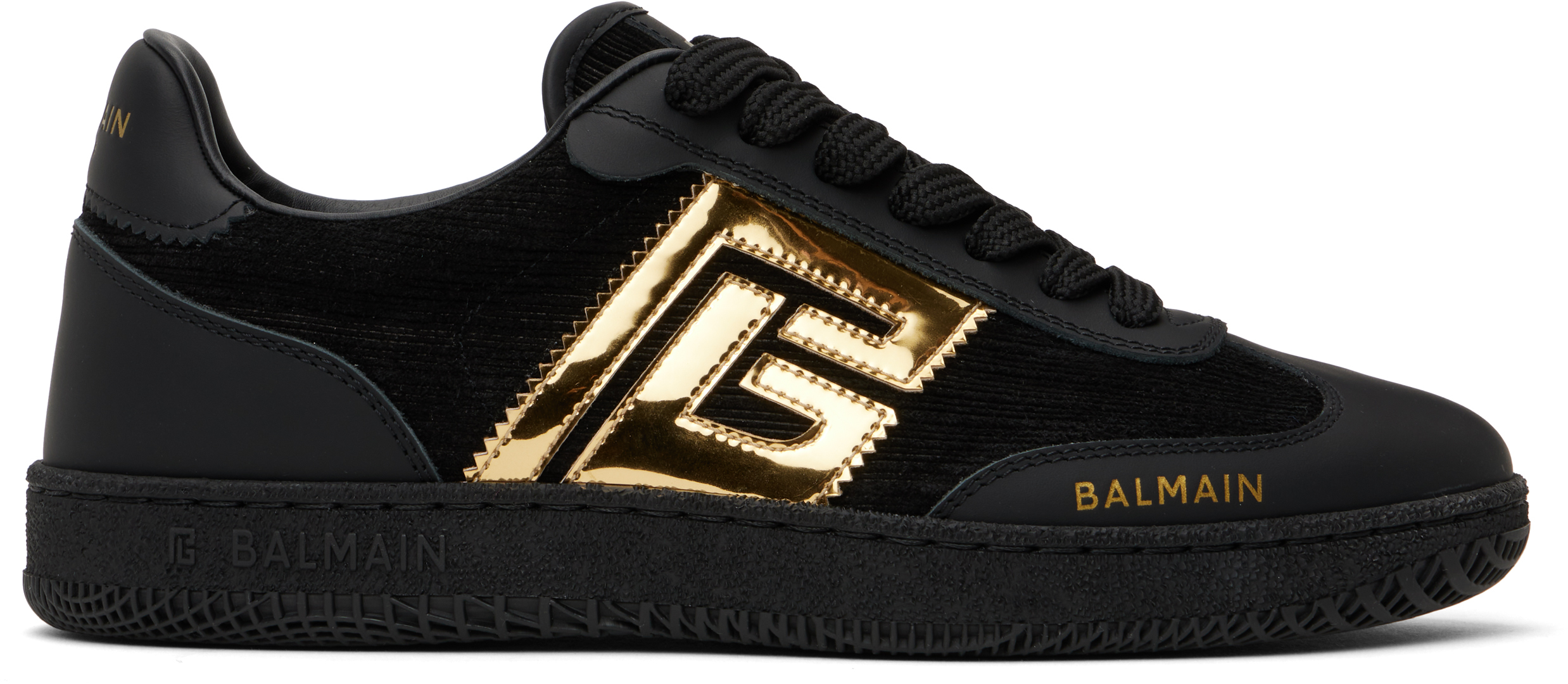 【関税込み】Balmain ブラック Swan スニーカー Calfskin Balmain Swan trainers black black - Men | BALMAIN