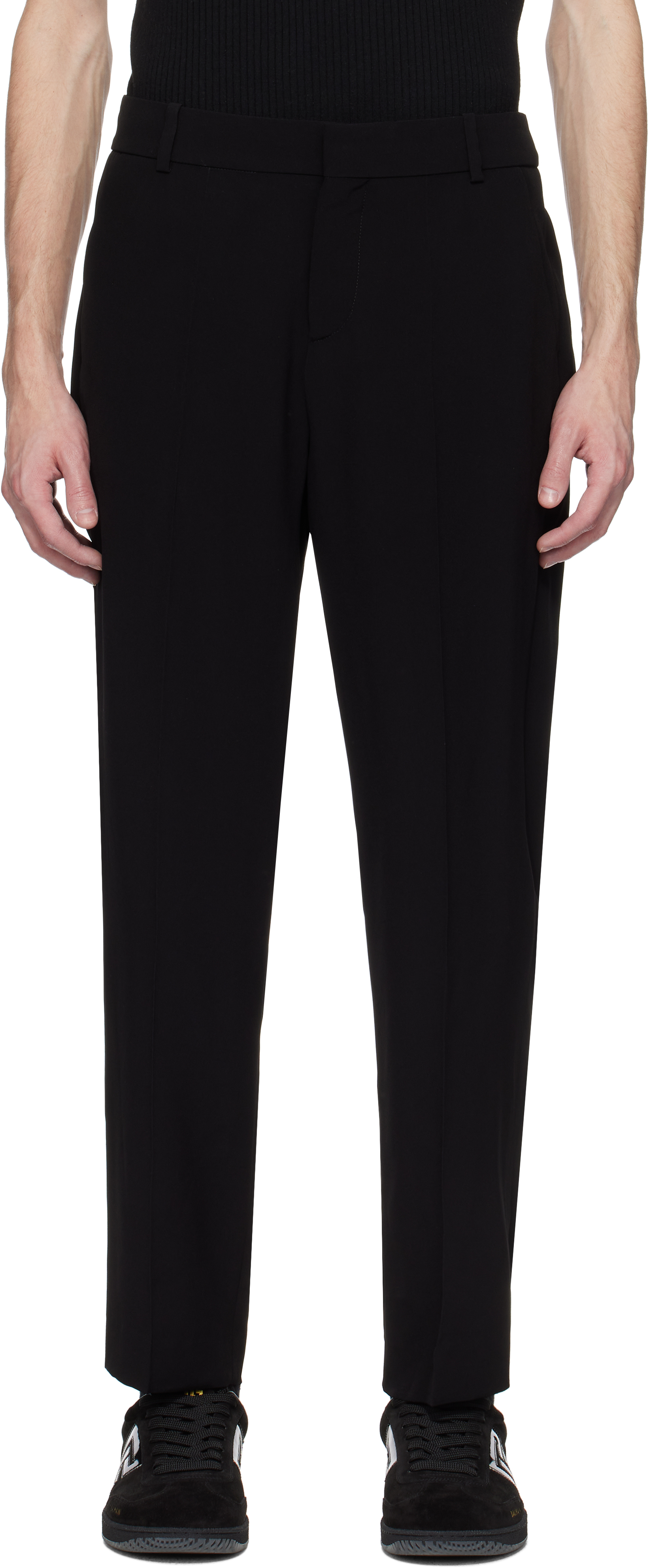 新品同様★BALMAIN ブラック ストレッチパンツ BALMAIN - 【ラスト1点】BH1 PANTS JOGGING PANTS LOGO