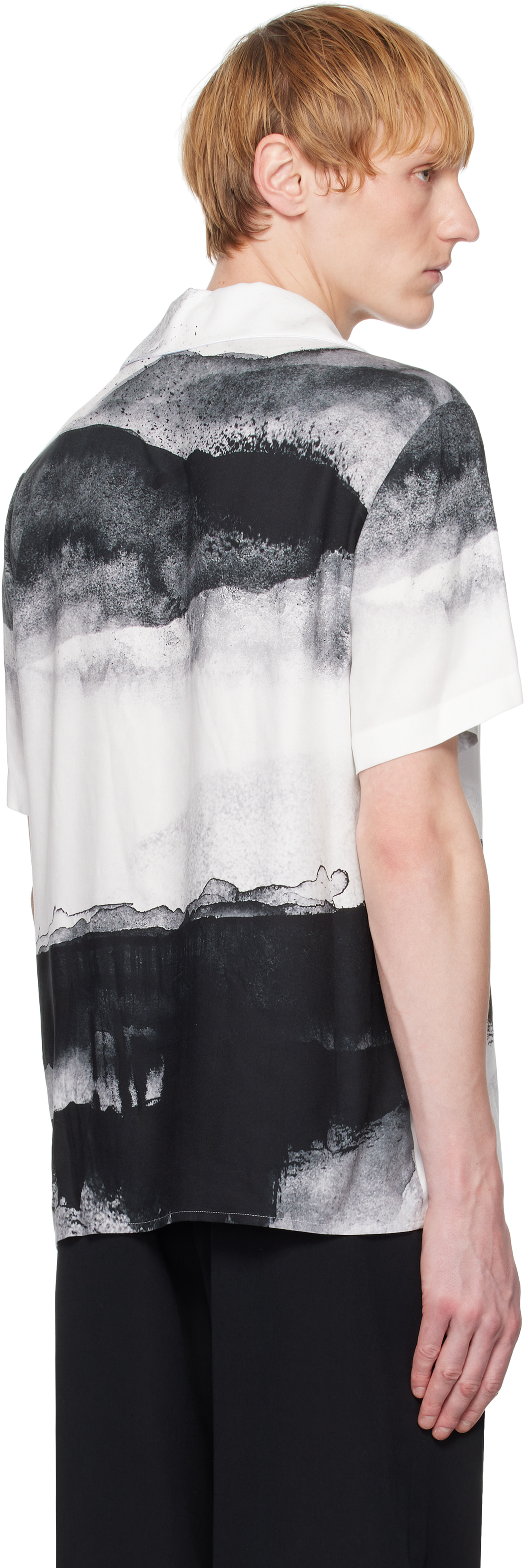 Balmain Black & White Pyjama Moon Print Shirt