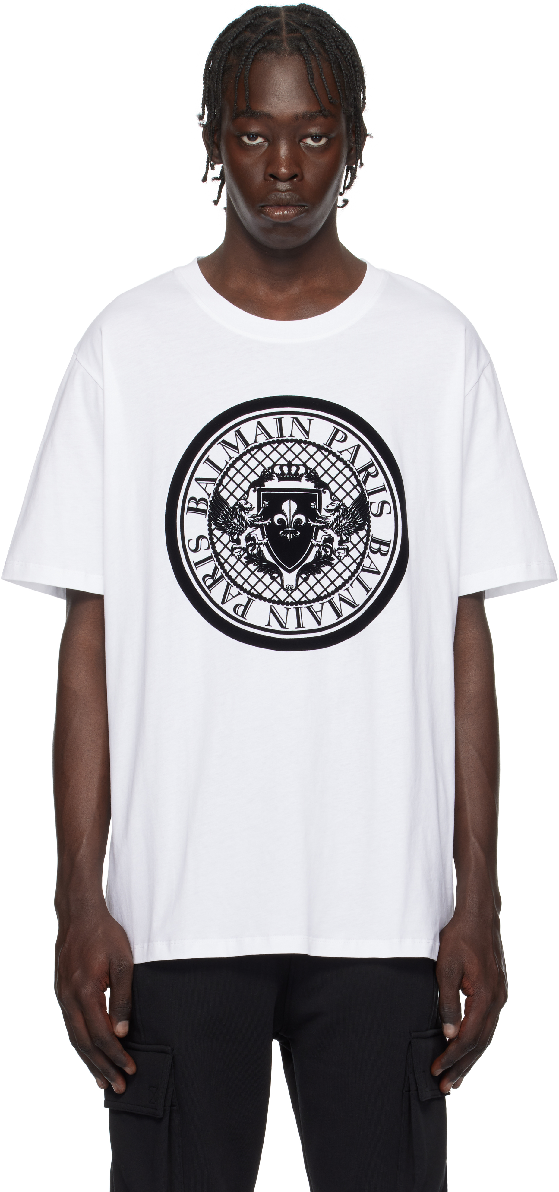 Balmain white t shirt online