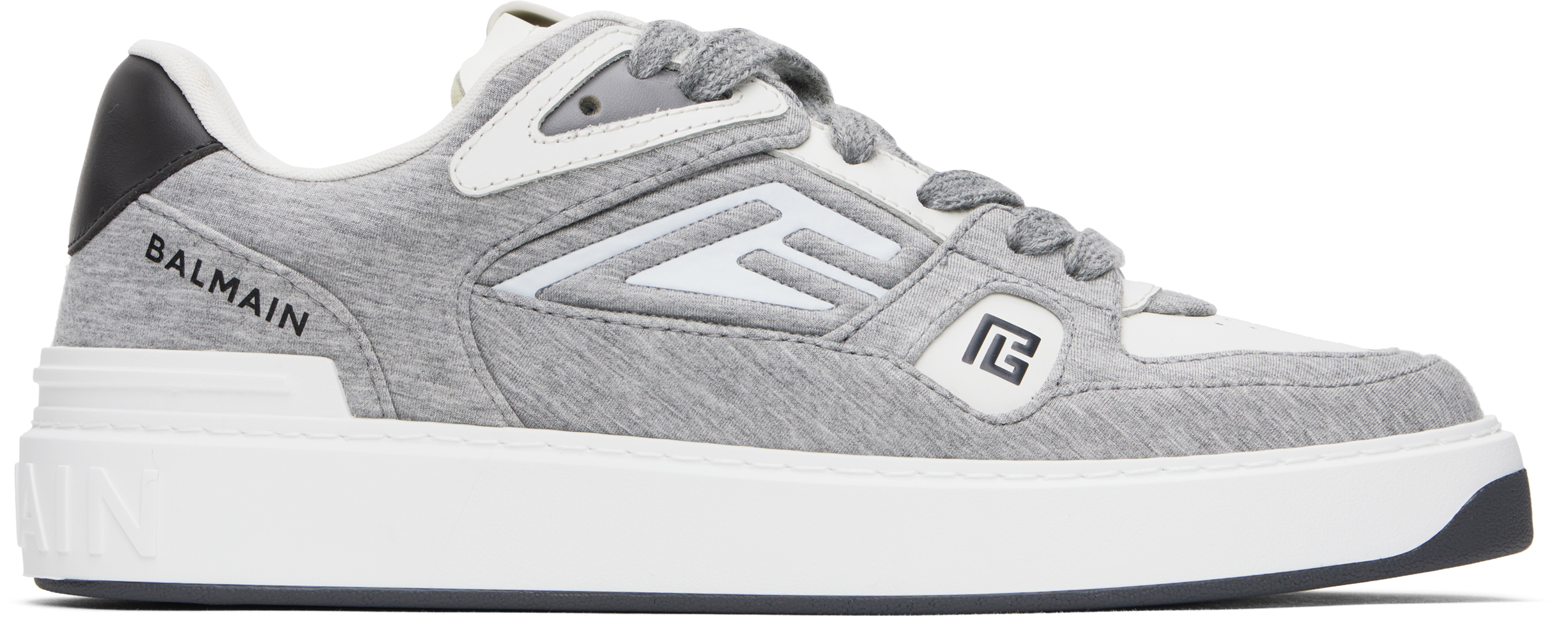 【関税込み】Balmain グレー B-Court Skate スニーカー Gray B-Court Skate Sneakers by Balmain on Sale