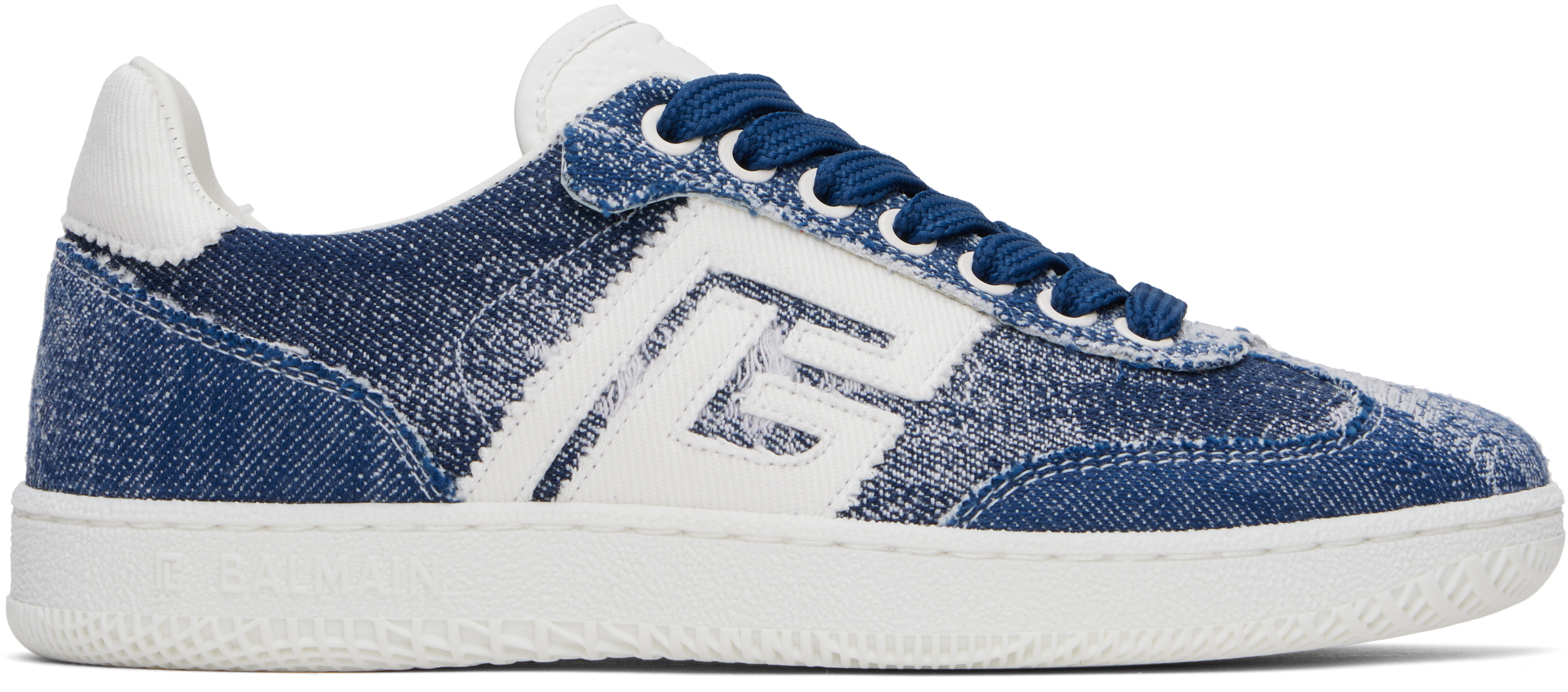 Blue Denim 
Balmain
 Swan Sneakers