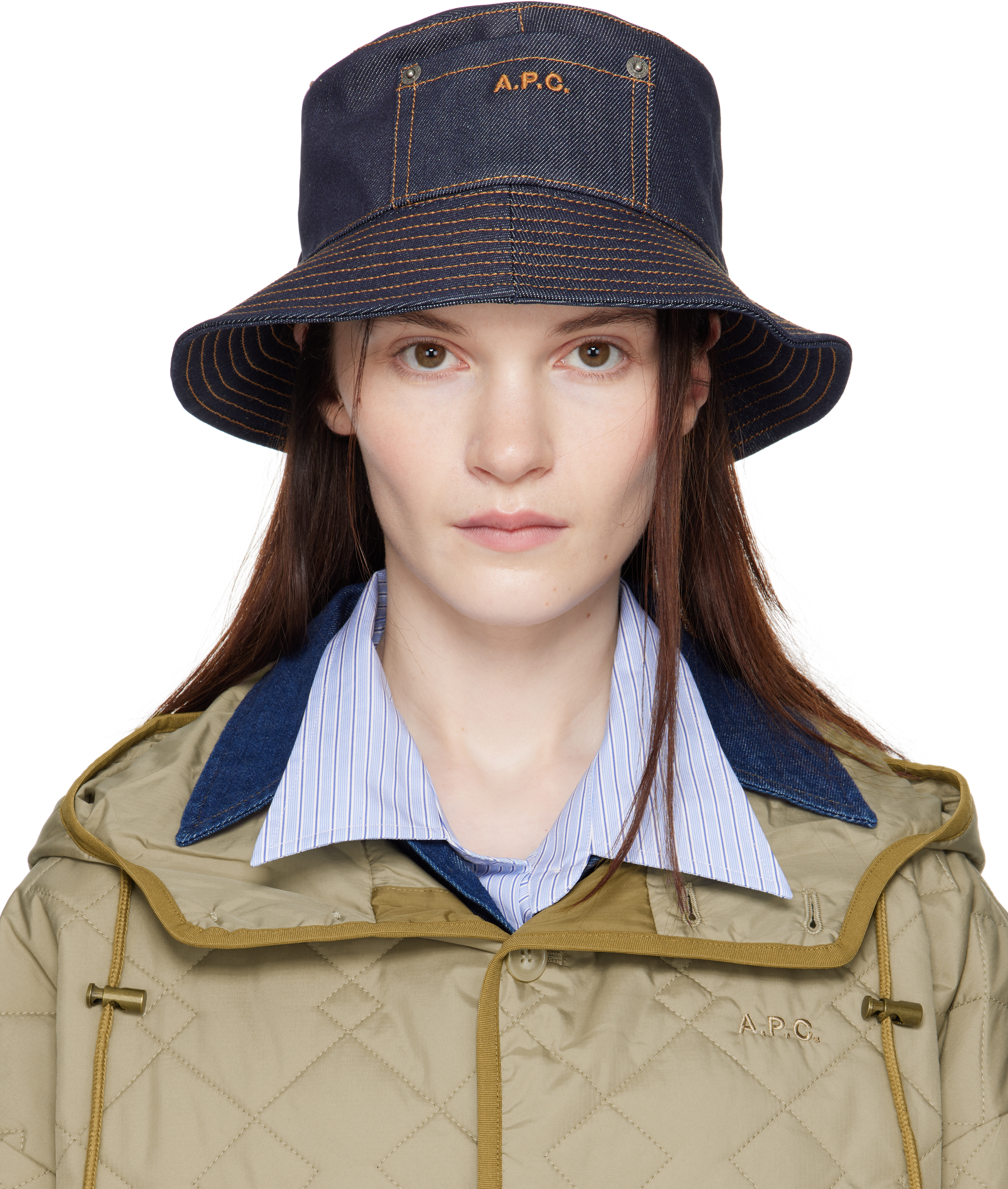 A. P.C. Navy Thais Bucket Hat