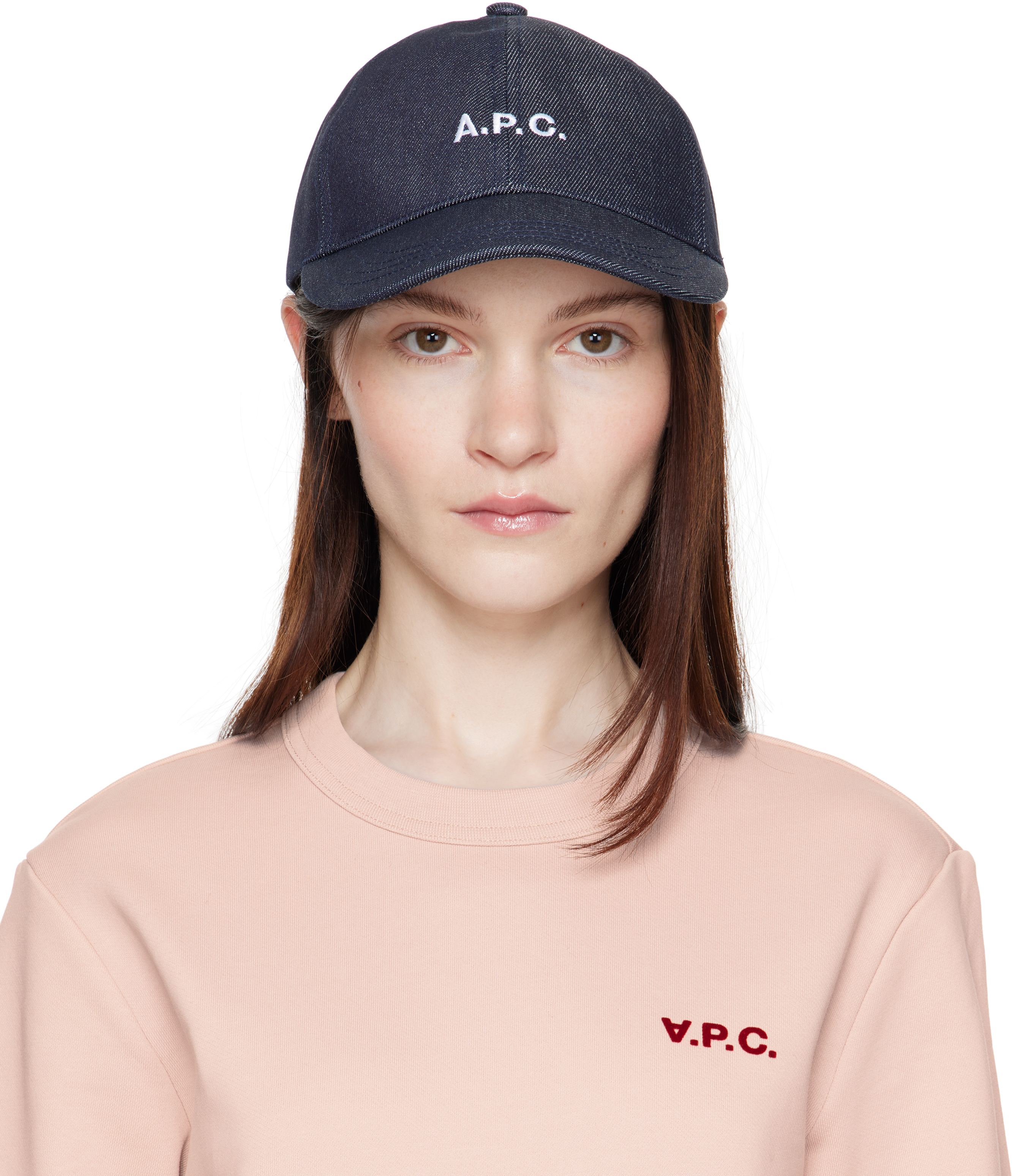 A. P.C. Navy Denim Charlie Baseball Cap