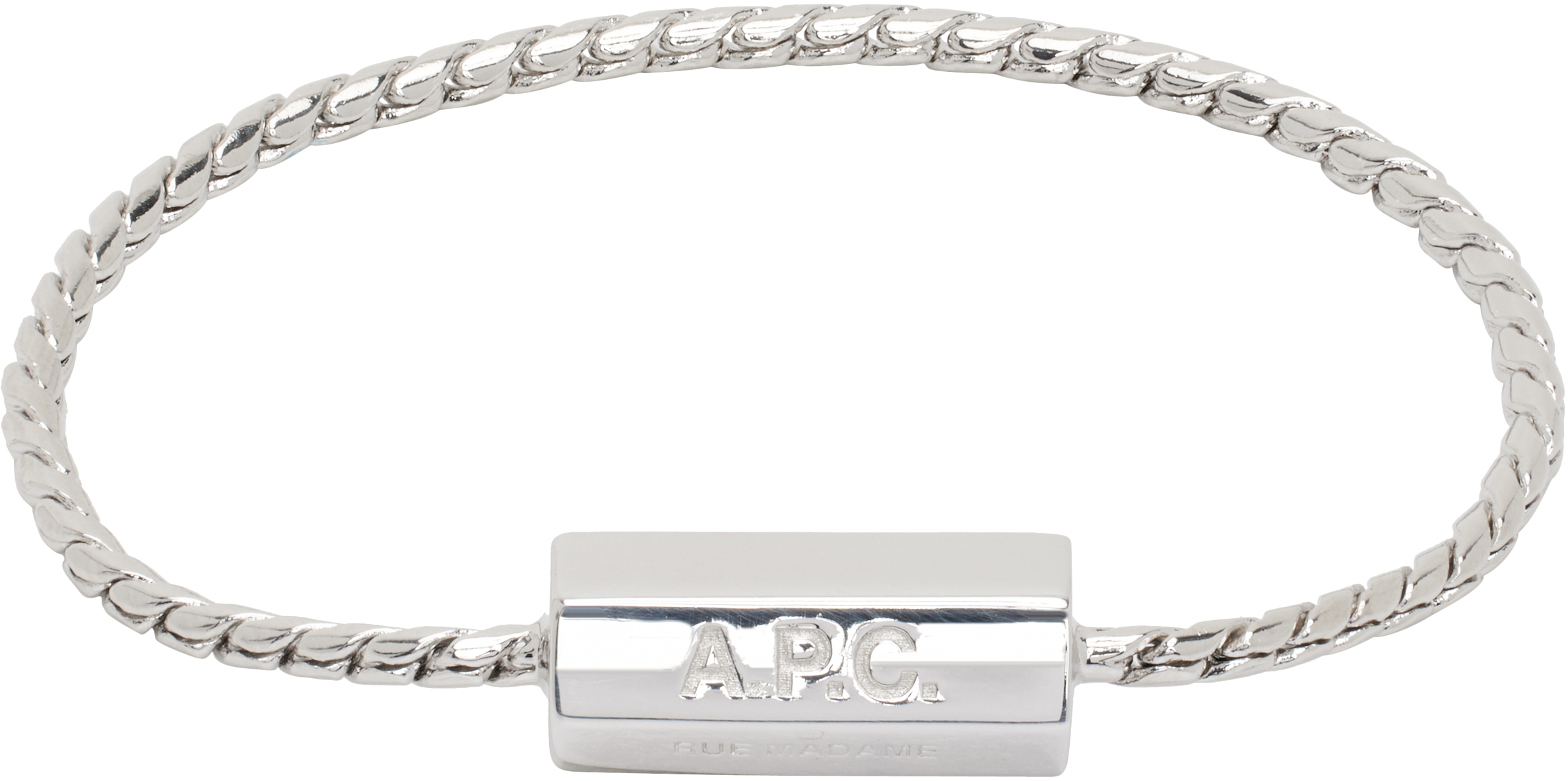 【関税込み】A.P.C. シルバー Angle ブレスレット A.P.C.のシルバー Angle ブレスレットがセール中