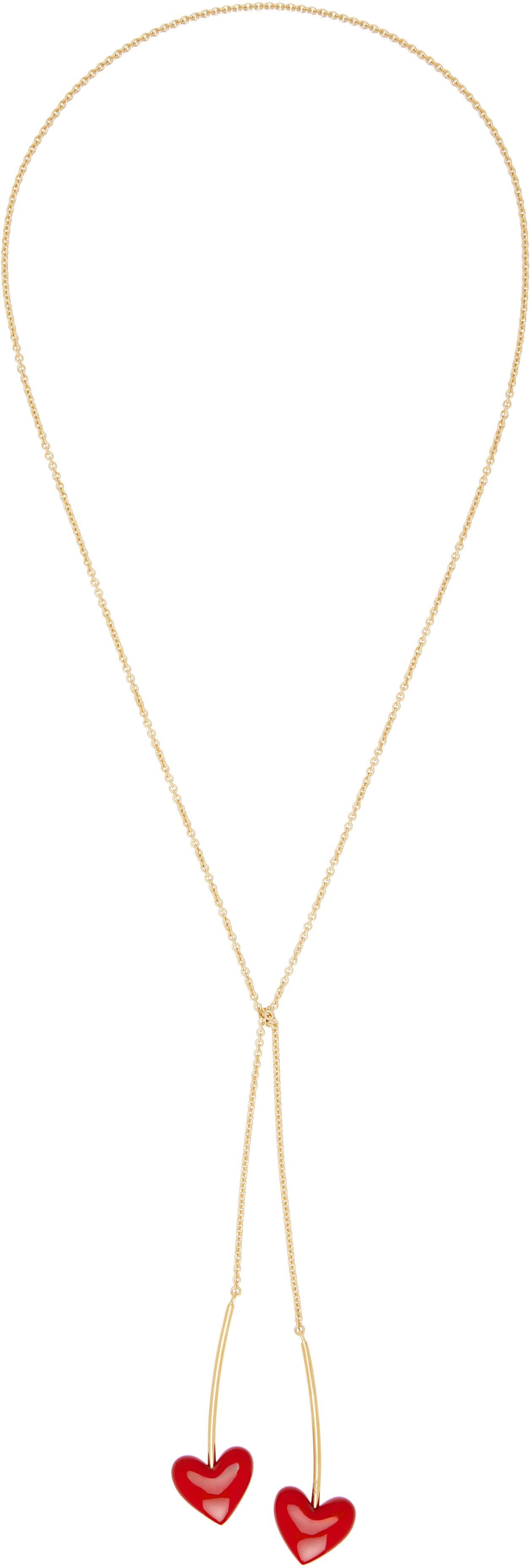 A. P.C. Gold & Red Cerise Necklace