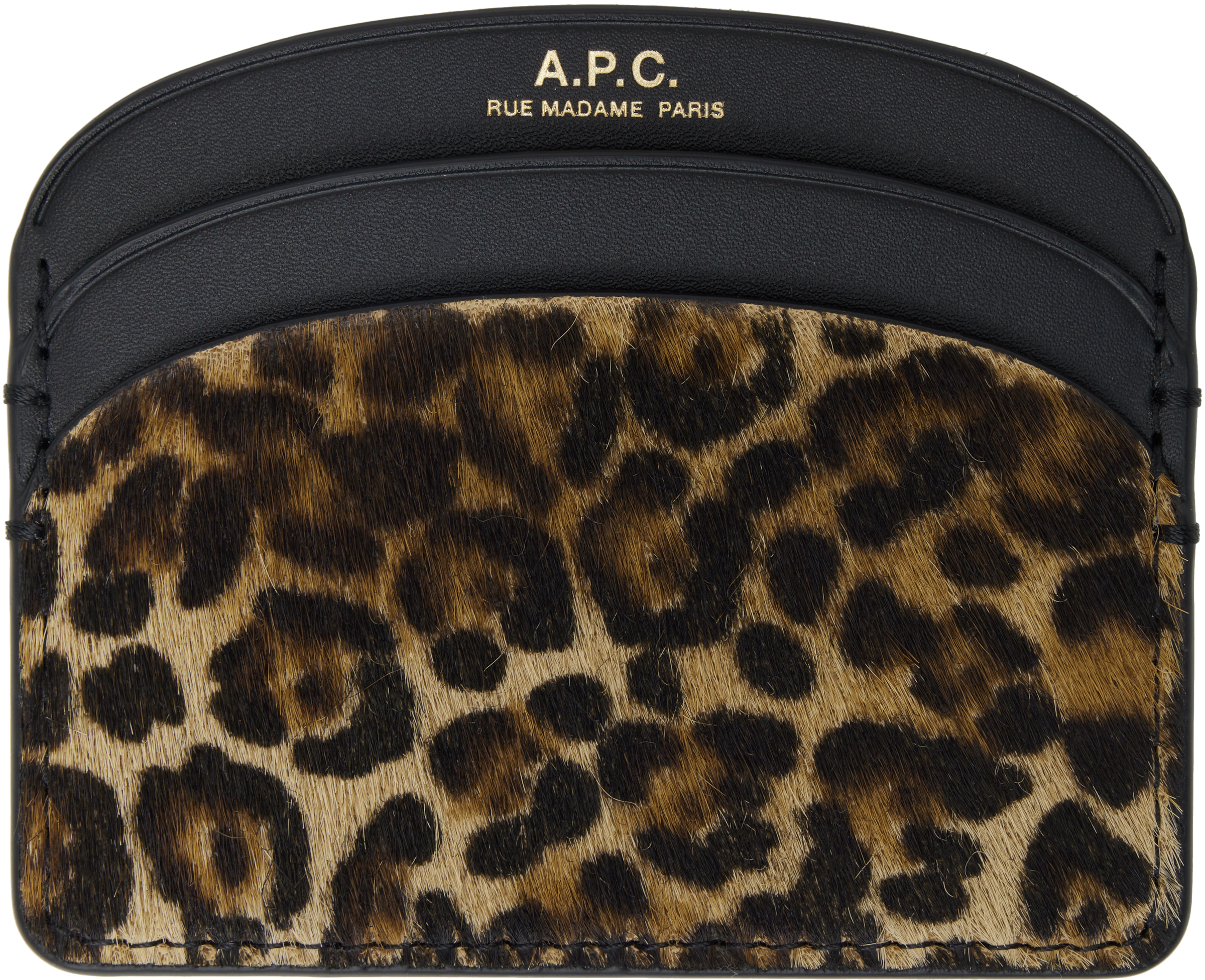 A. P.C. Brown 
Black Demi-Lune Card Holder