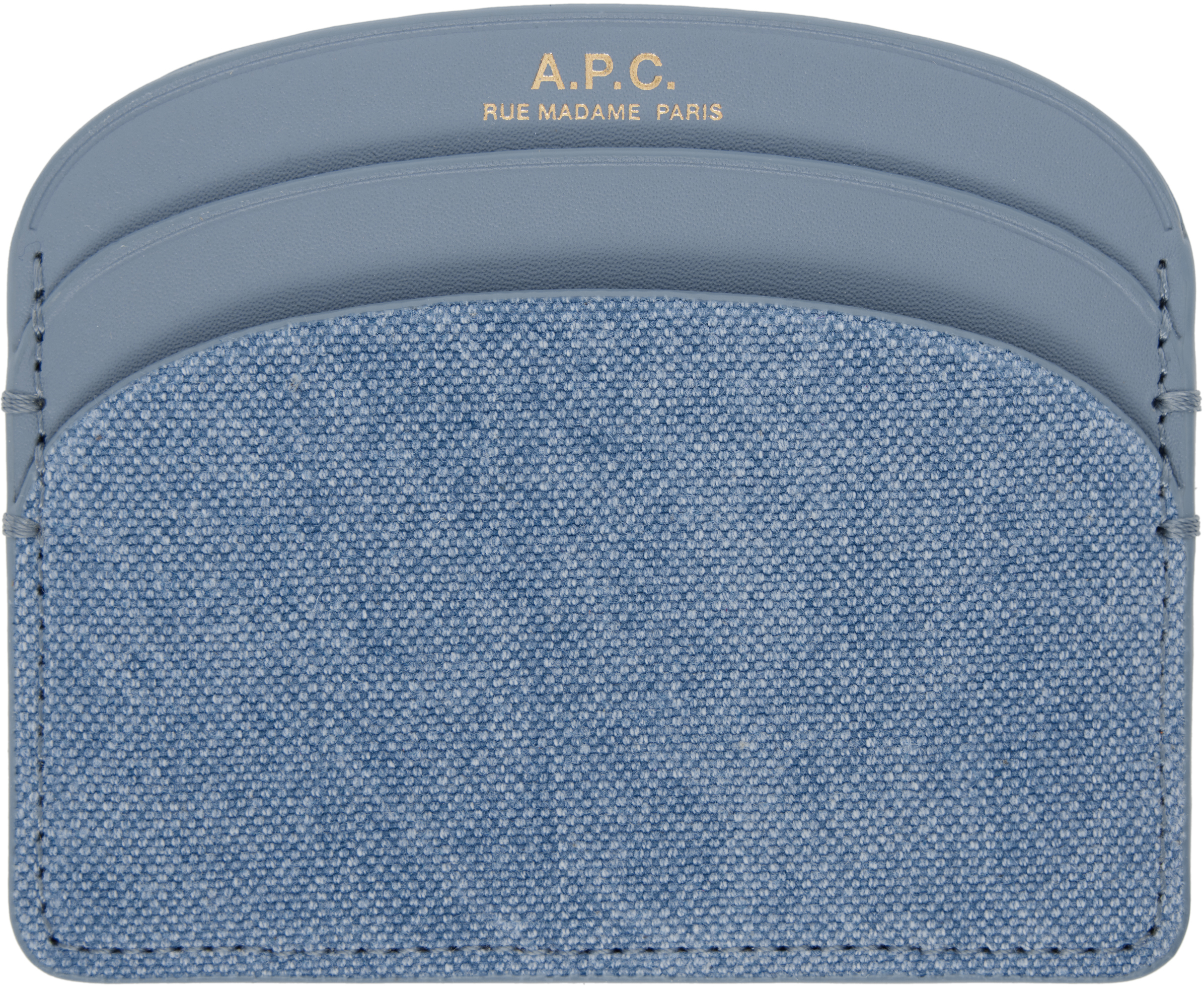 ★A.P.C.★ Demilun Card Holder Cloud Blue PXAWVF63270IAY APC_DEMI_LUME_CARD_HOLDER_SHIP