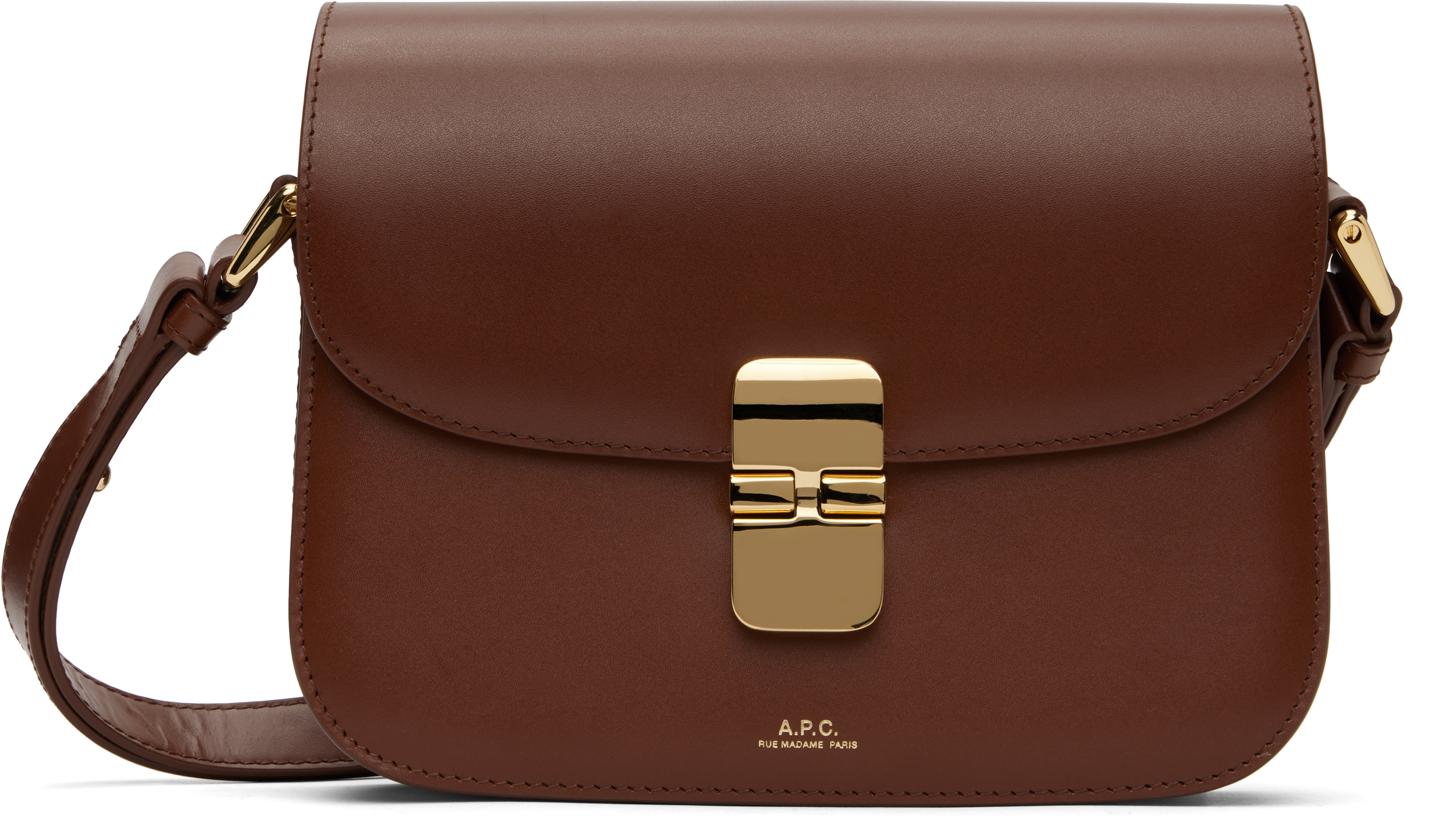 Apc Brown Small Grace Bag In Cad Hazelnut