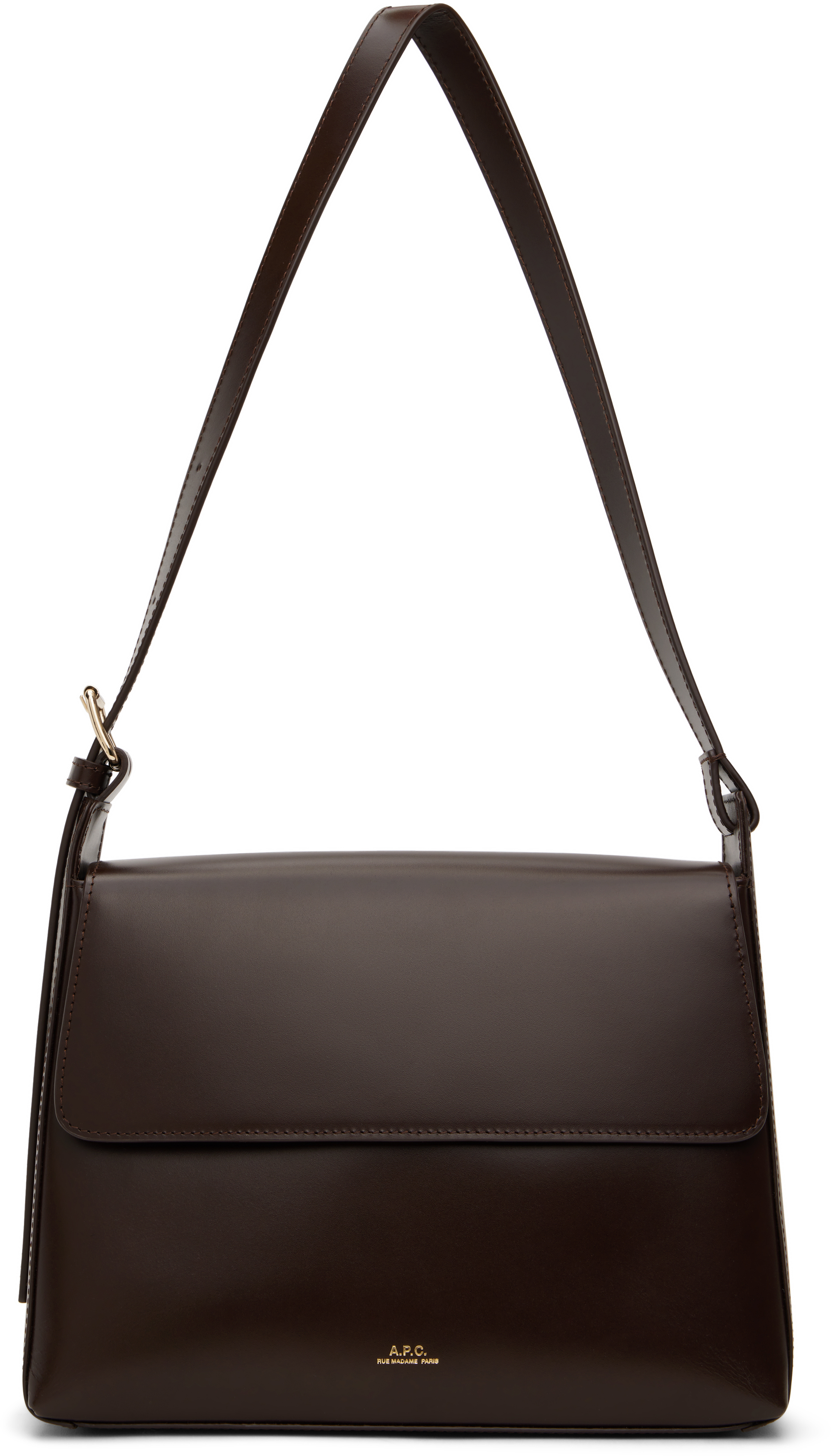 A. P.C. Brown Virginie Flap Bag