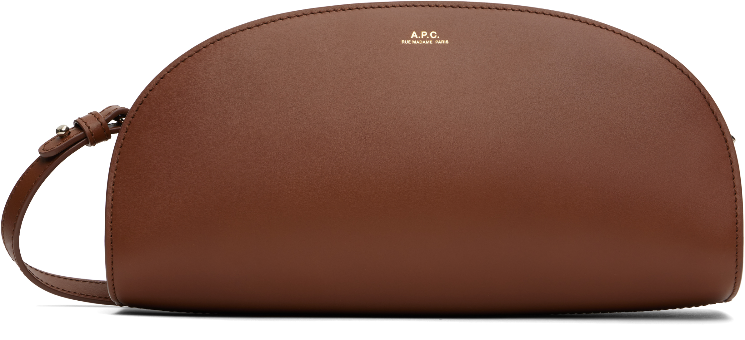 A. P.C. Brown Demi-Lune Baguette Bag