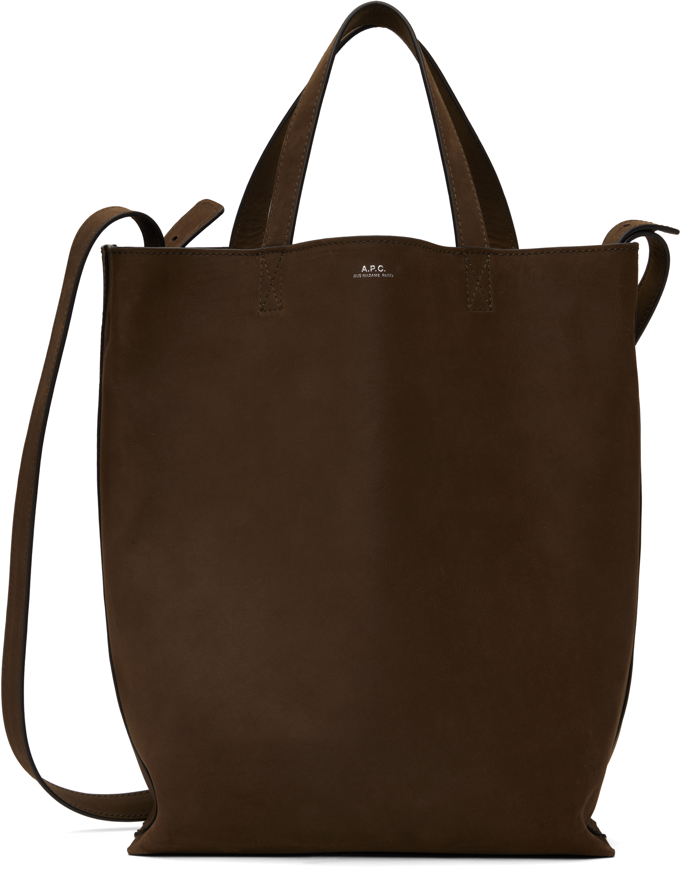 A. P.C. Brown Maiko Medium Shopping Tote