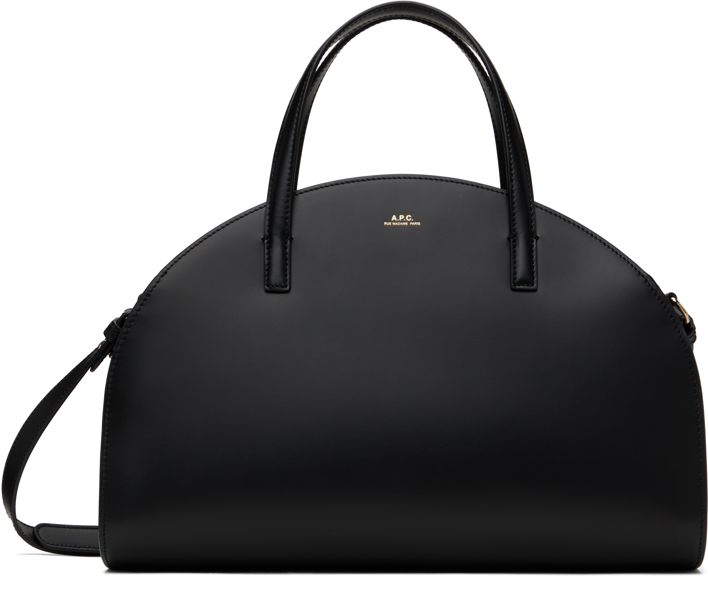 A. P.C. Black Demi-Lune Tote