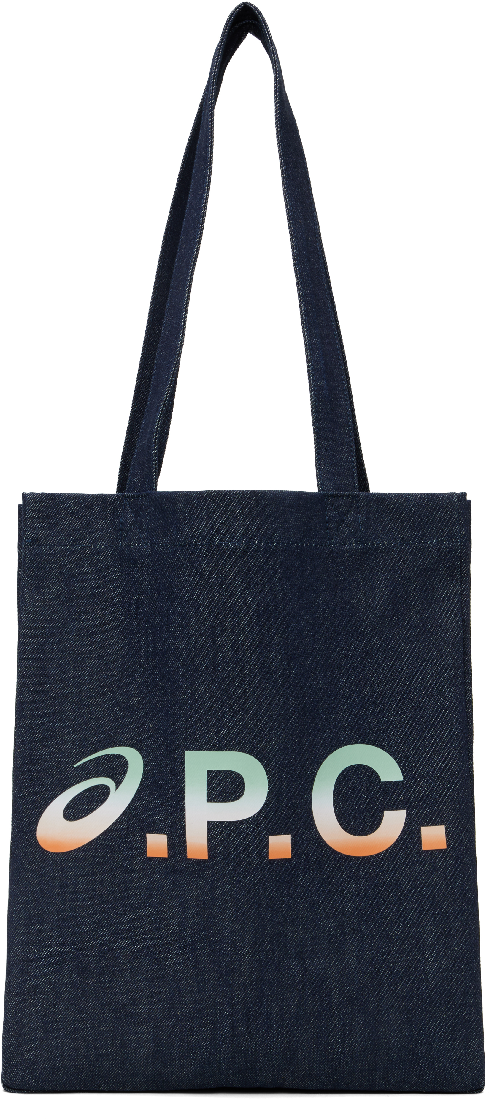 Apc A.p.c. Denim A.p.c. X Asics Lou Shopping Bag In Iai Indigo