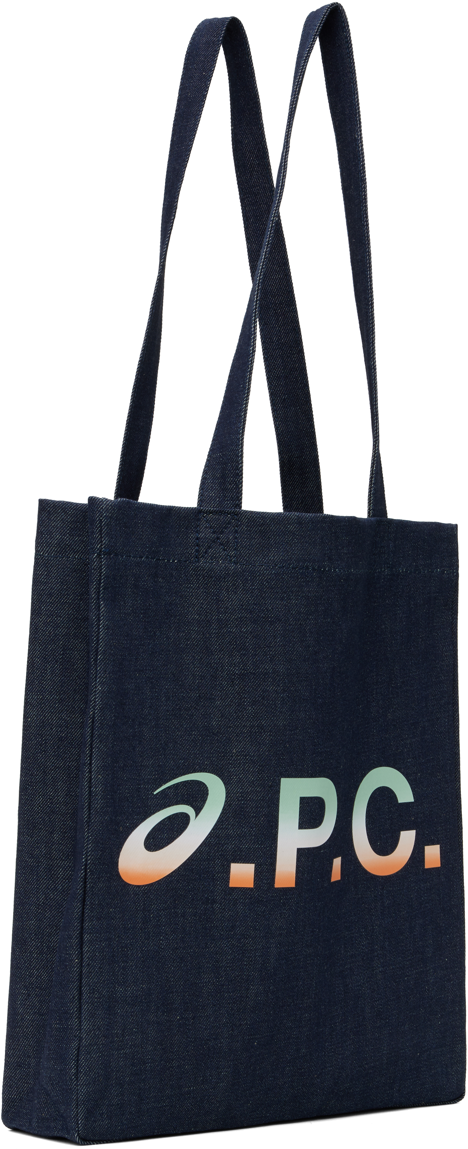 Apc A.p.c. Denim A.p.c. X Asics Lou Shopping Bag In Iai Indigo