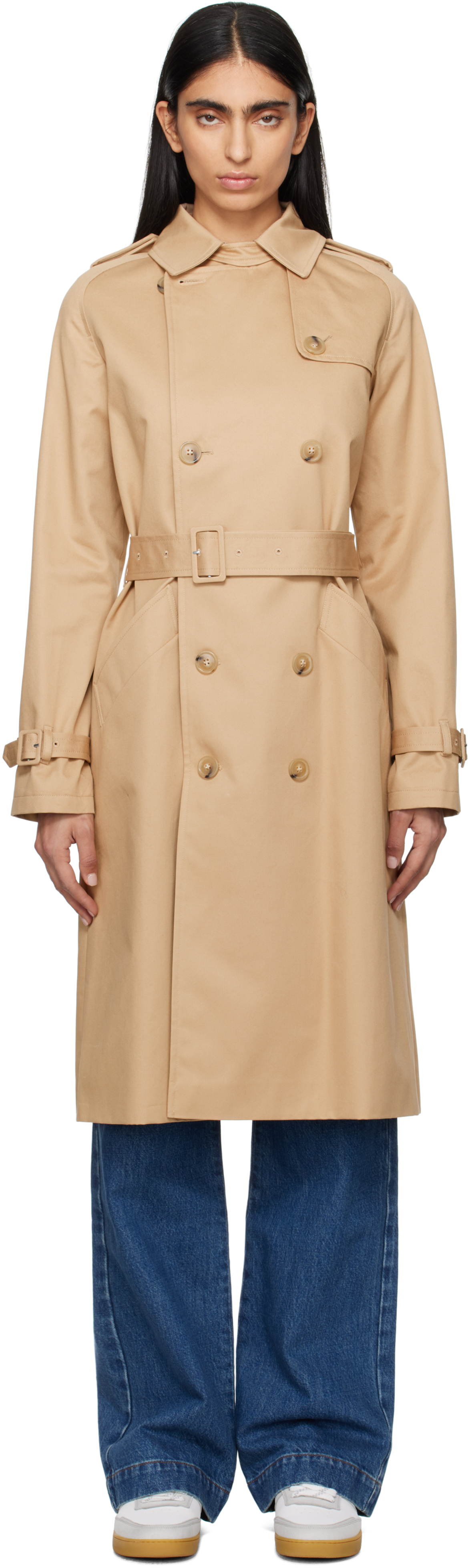 A.P.C. ベージュ トレンチコート Lサイズ A.P.C. GRETA トレンチコート ベージュ