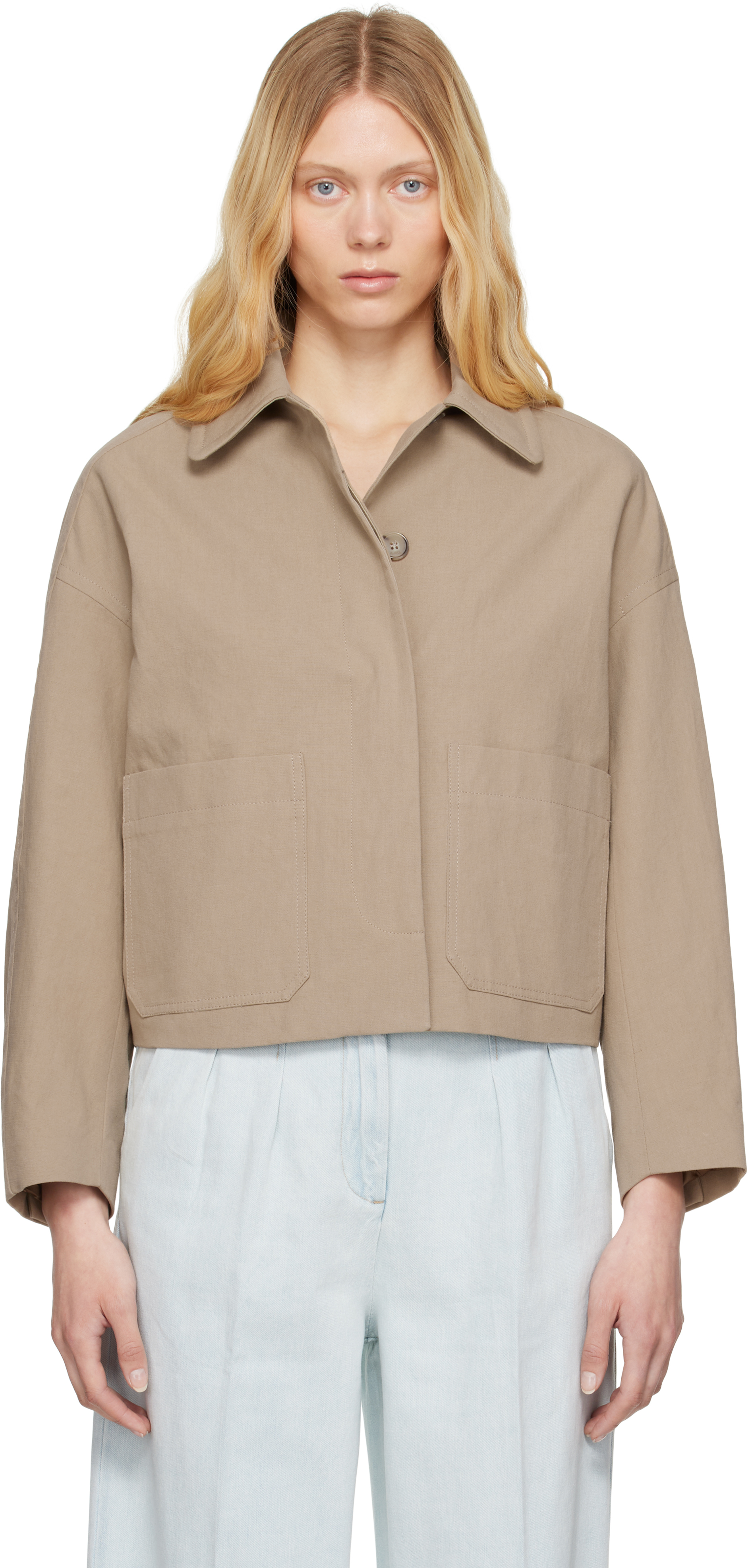 【関税込み】A.P.C. ベージュ Bianca ジャケット Beige Bianca Jacket by A.P.C. on Sale