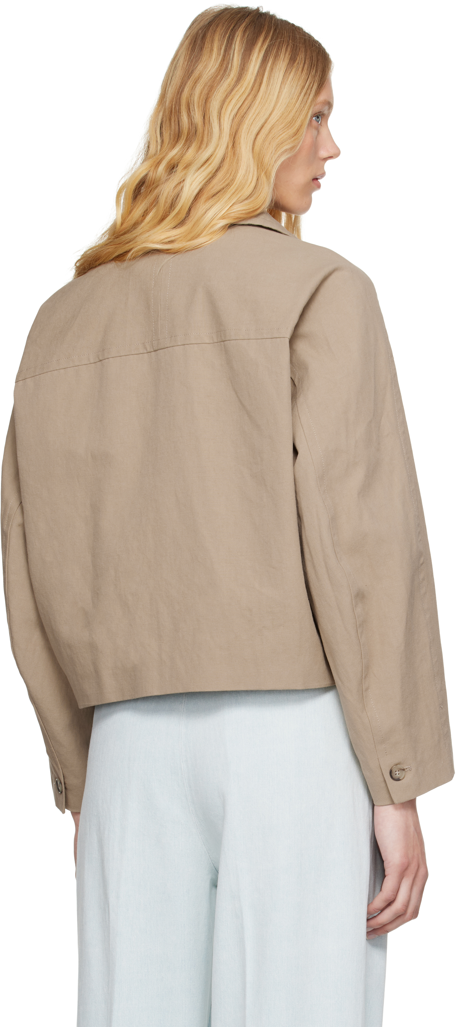 Apc Beige Bianca Jacket In Bac Dark Beige