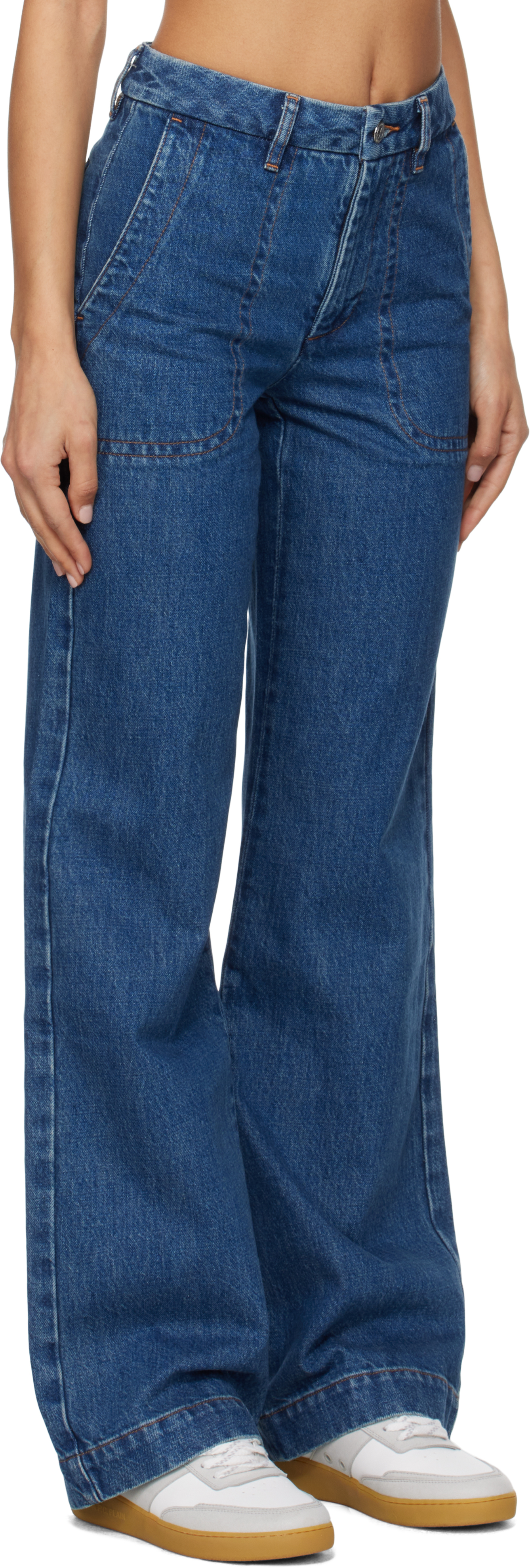 Apc Seaside Jeans In Ial Washed Indigo