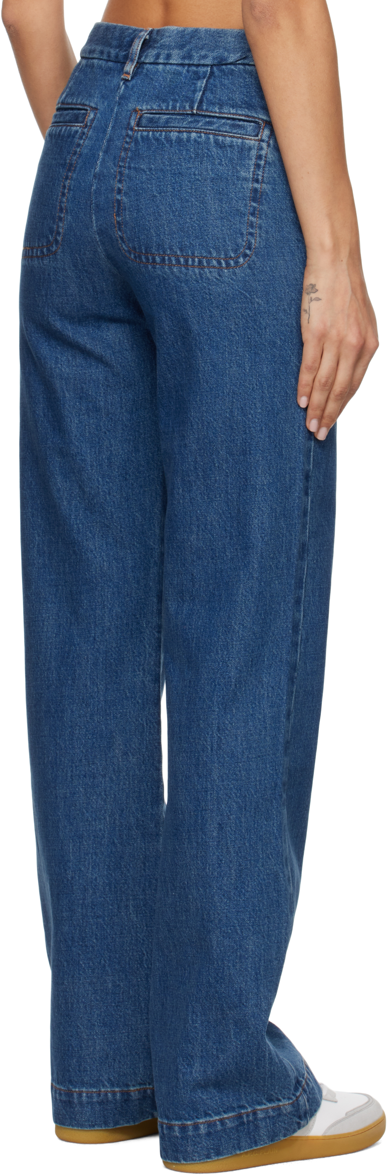 Apc Seaside Jeans In Ial Washed Indigo