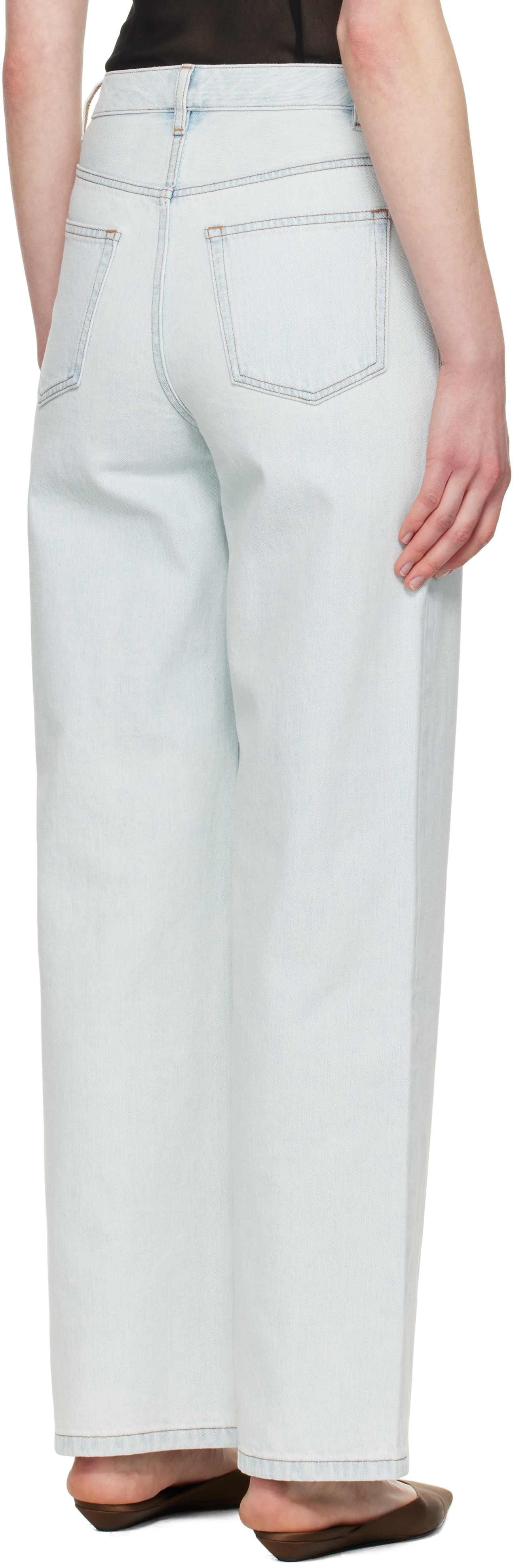 Apc Blue Elisabeth Jeans In Ial Washed Indigo