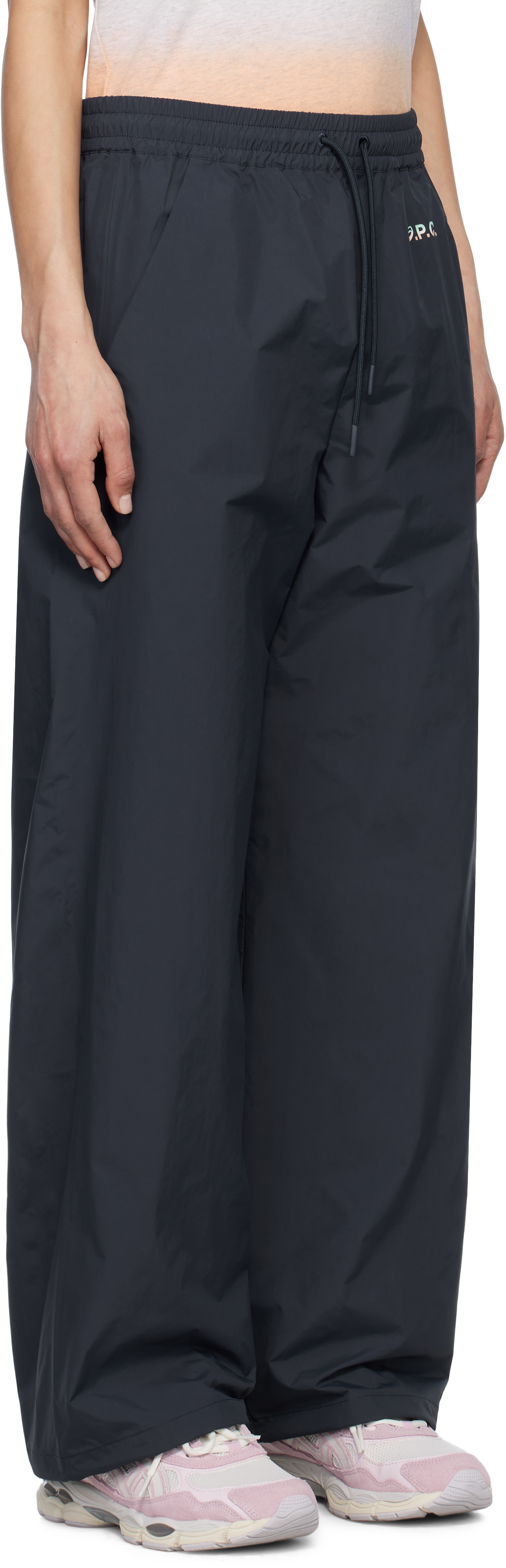 Apc Navy Asics Edition Haze Sweatpants In Iak Dark Navy