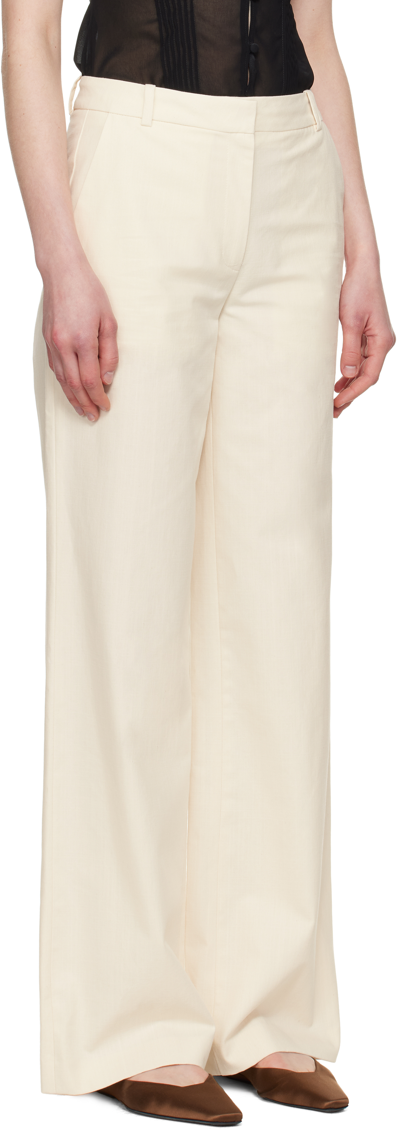 APC OFF-WHITE MARGARET TROUSERS