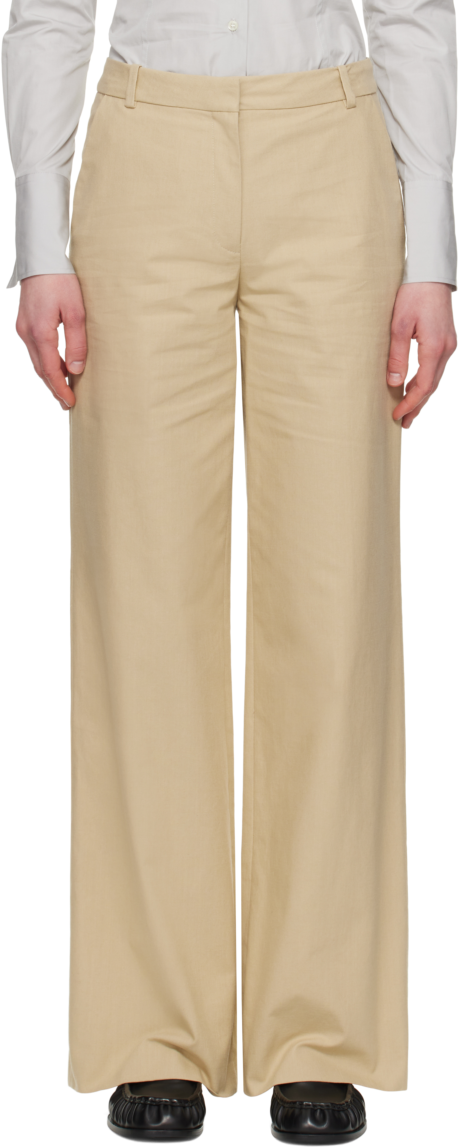 A. P.C. Off-White Margaret Trousers