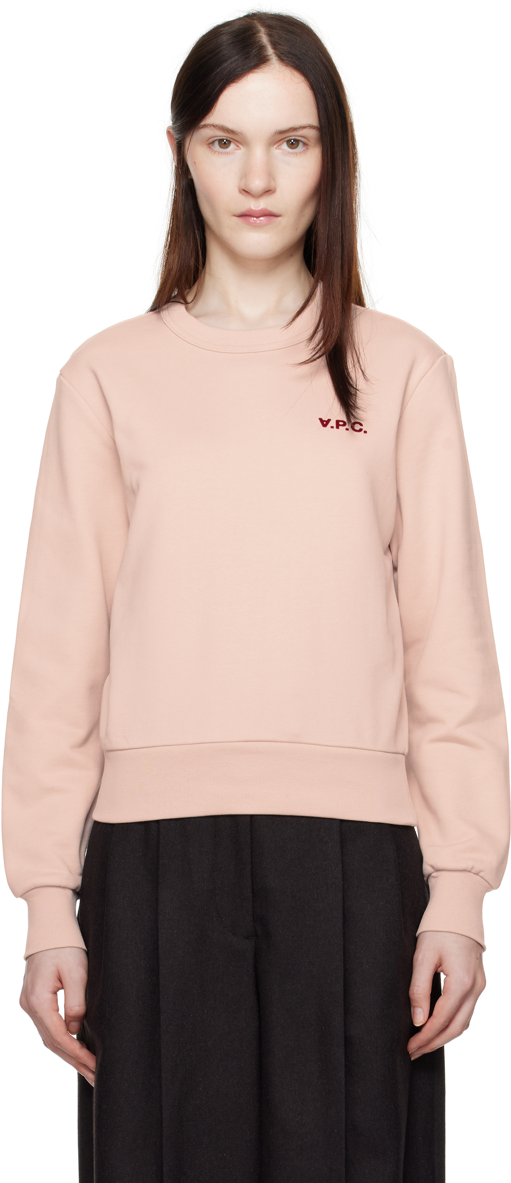 A. P.C. Pink Petit 'VPC' Boxy Sweatshirt